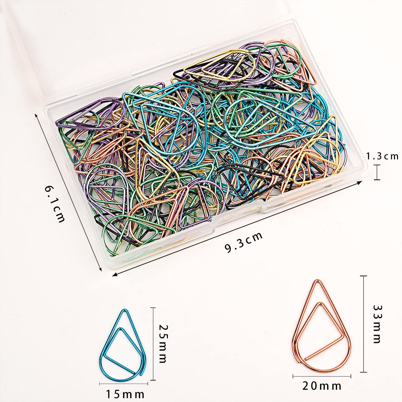 Vibrant Multicolor Metal Paper Clips - 100 Pack of Durable Colored Clips for School, Office, Wedding & Crafting - Perfect for Organizing Documents, Notes, Photos & DIY Projects