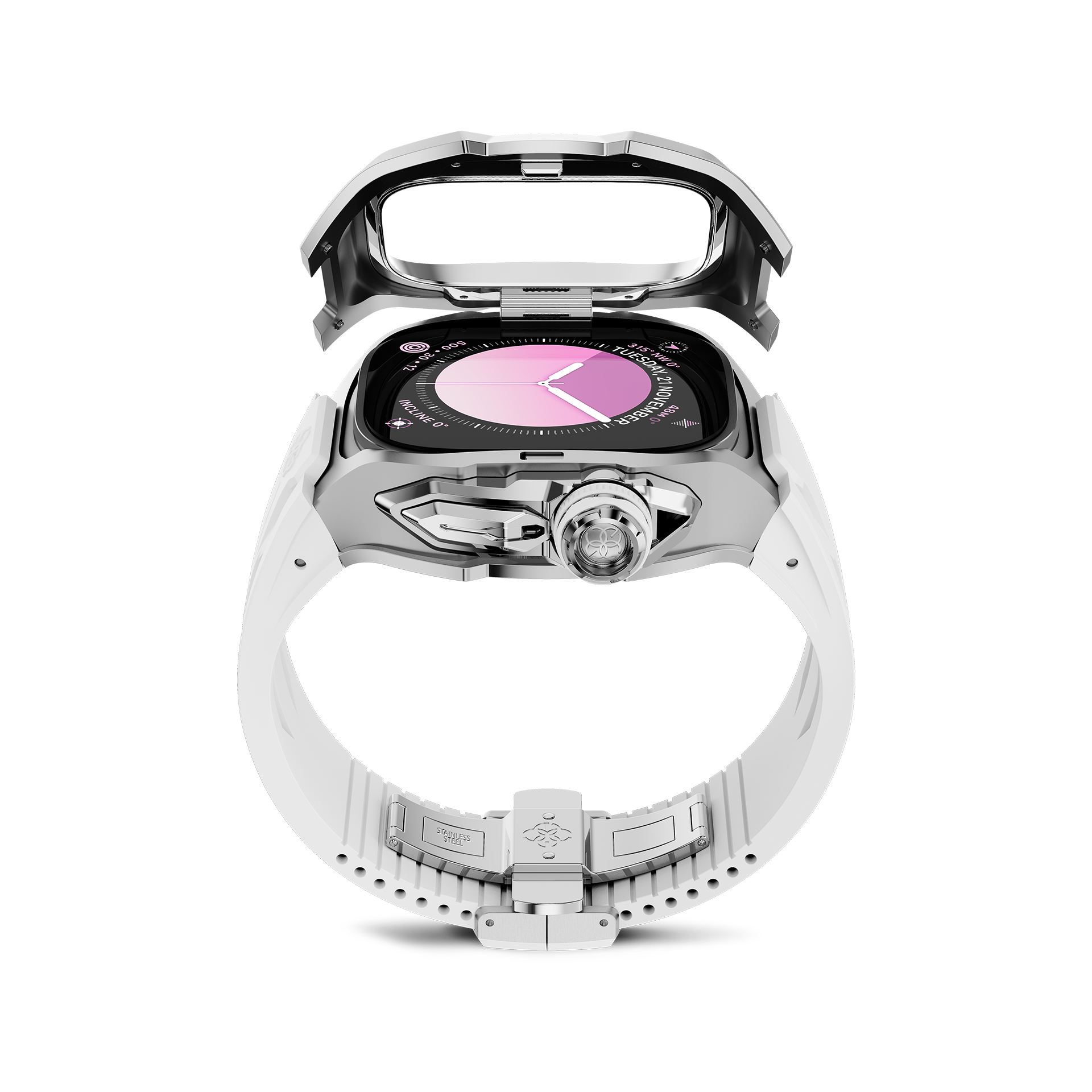 Apple Watch Case with Snowflake Design - RSTIII49 - Durable Protective Cover for Apple Watch Series 1-8 & SE - Perfect for Winter, Holidays & Everyday Use