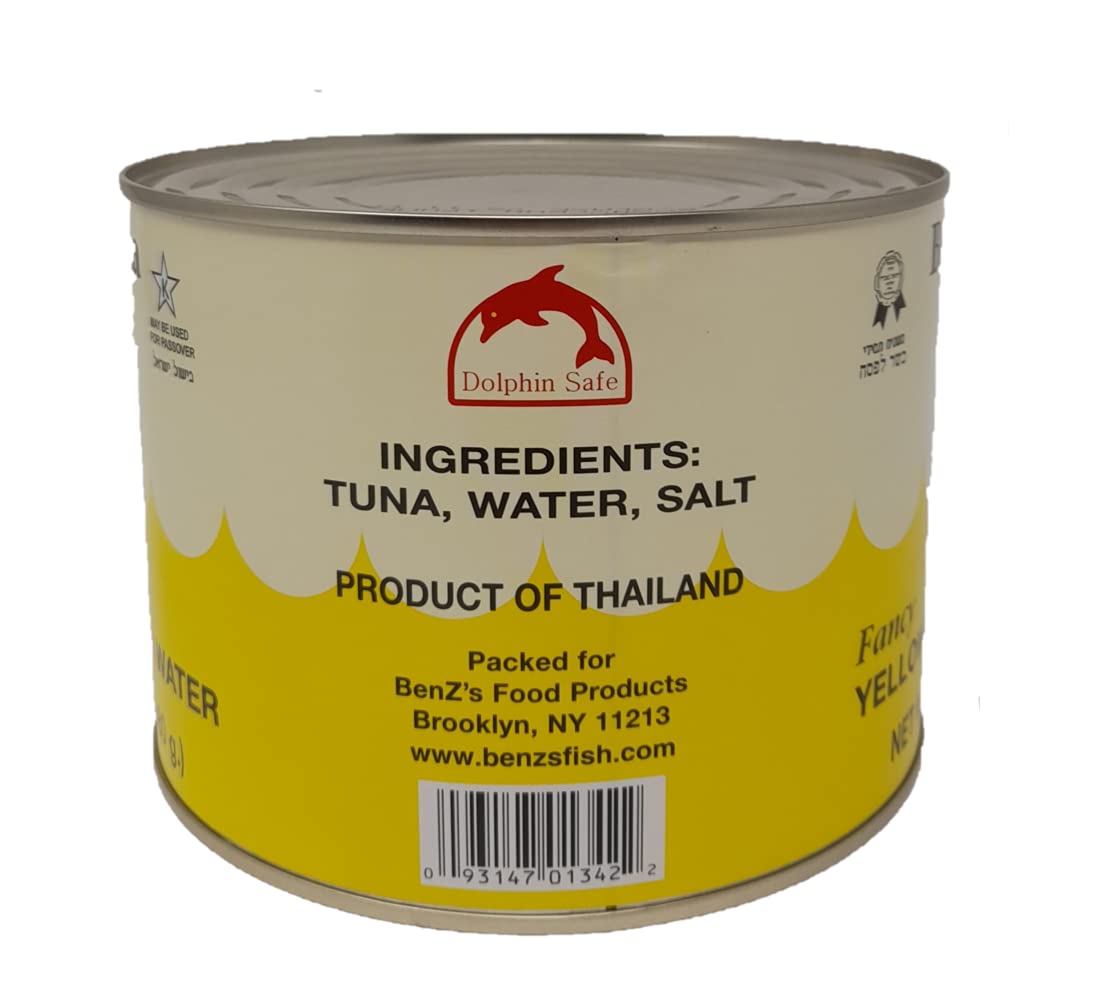 Premium Yellowfin Tuna in Water - 66.5oz (6 Pack) | Kosher Certified & Passover Approved | High Protein Canned Fish for Salads, Sandwiches & Healthy Meals