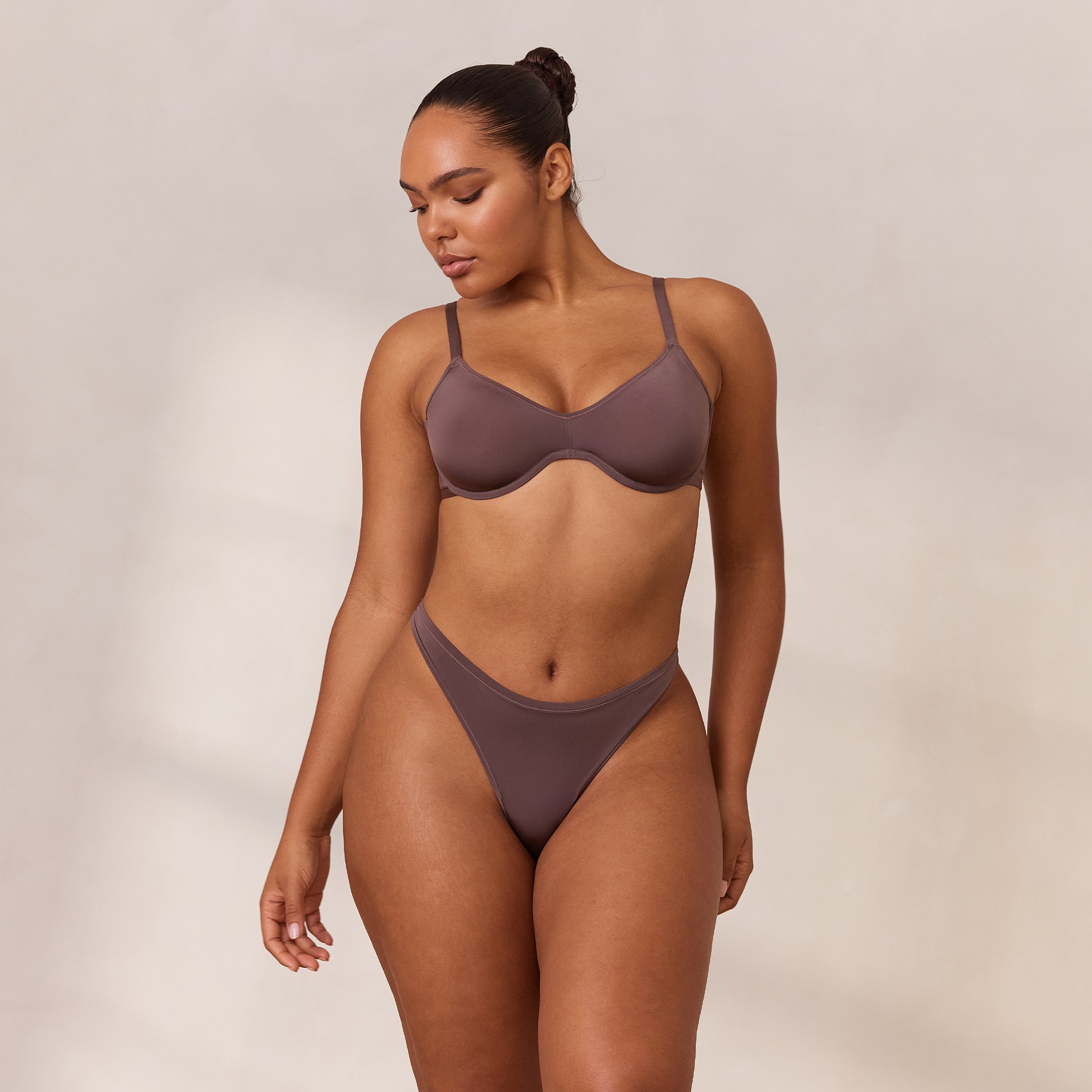 Barely There Plunge Bra in Damson - Seamless Comfort for Everyday Wear & Special Occasions