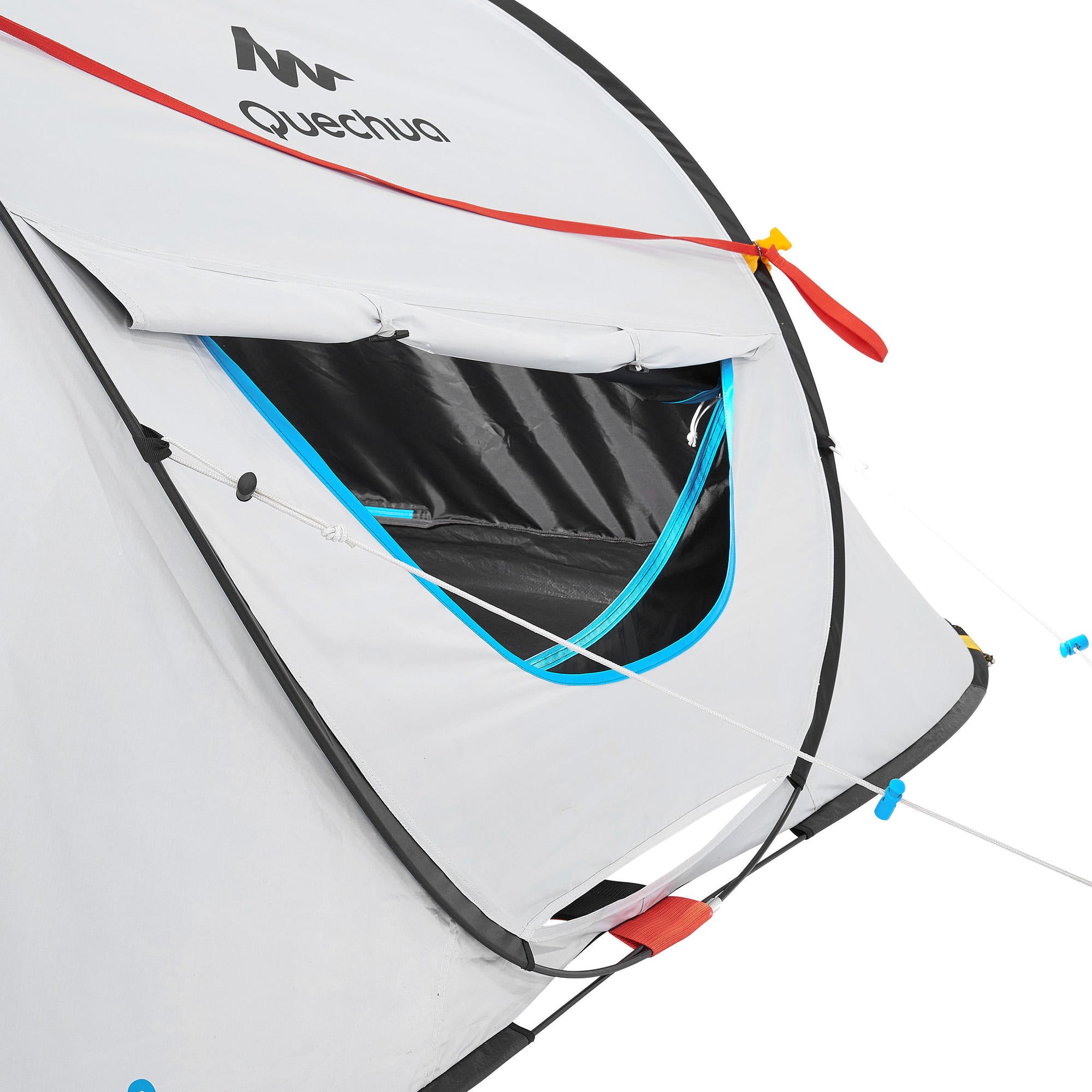 Quechua 2 Second Fresh & Black Waterproof Pop Up Camping Tent for 3 Person - Instant Setup for Hiking, Backpacking & Outdoor Adventures