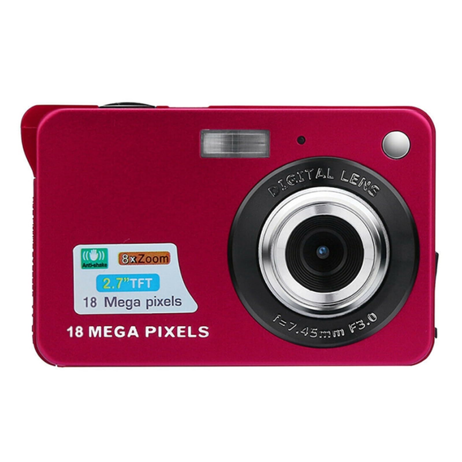 NMBHUS 18MP Digital Camera with 720P HD Video, 8X Zoom & Anti-Shake - 2.7