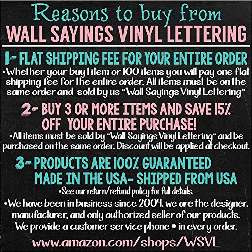 Vinyl Lettering Decal - Black Home Wall Art Decor with Inspirational Sayings | Perfect for Living Room, Bedroom & Office Decorations