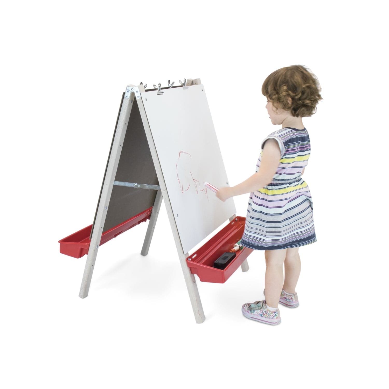 Adjustable Marker Board Easel for Toddlers - Kids Drawing & Learning Whiteboard - Perfect for Home, Classroom & Playroom Activities
