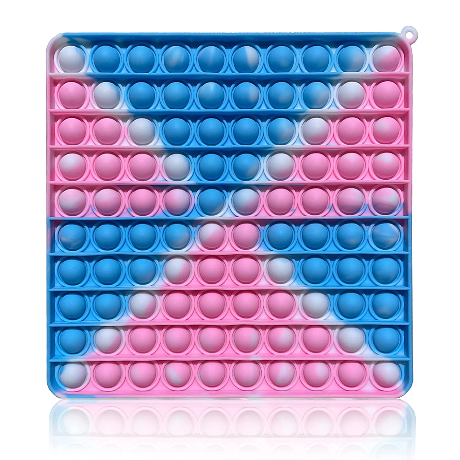 Jumbo Push Pop Bubble Fidget Toy - 100 Bubbles Sensory Stress Relief for Kids & Adults - Autism Anxiety Relief Silicone Toy (1Pcs) - Perfect for Classroom, Office, Travel and Home Relaxation