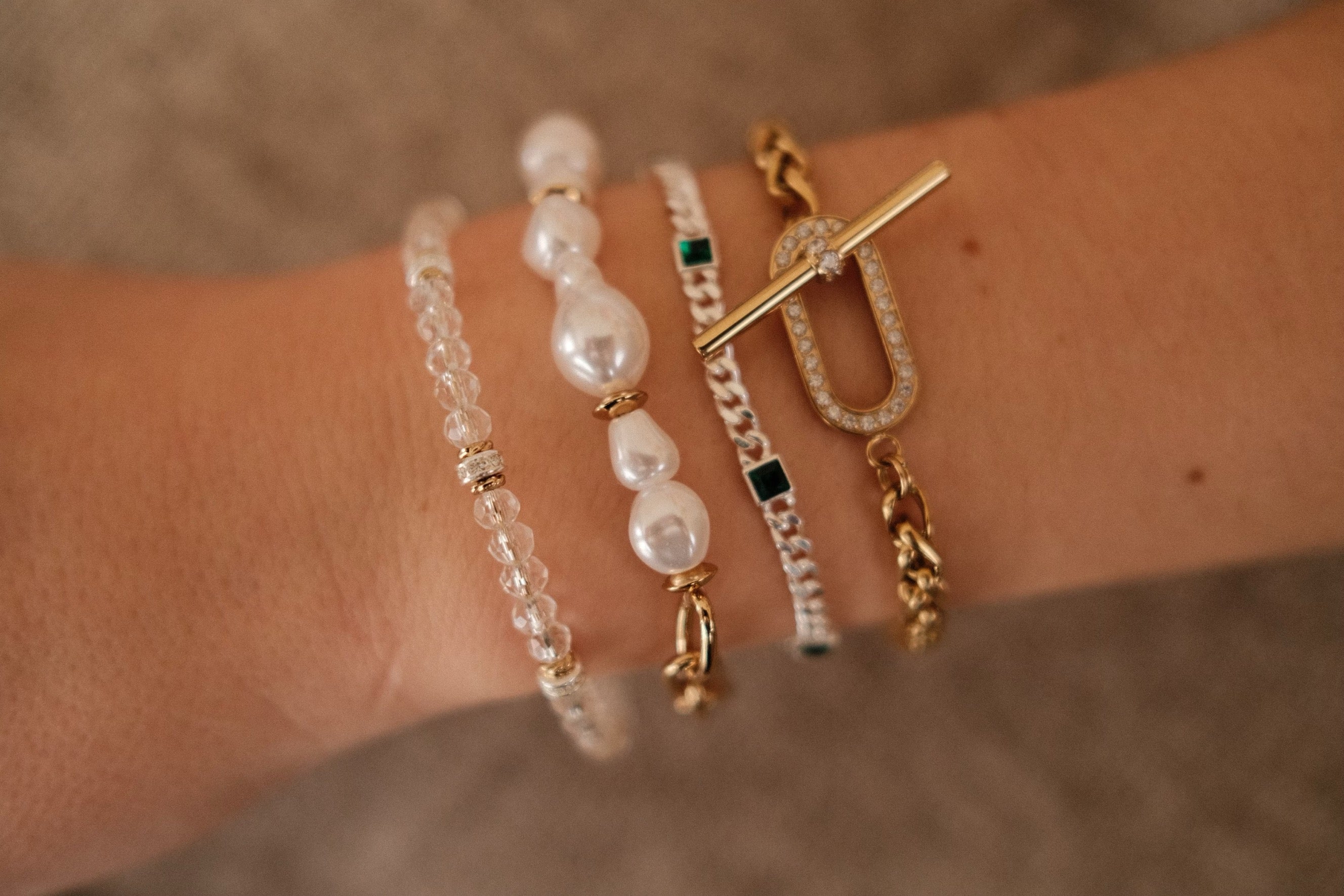 Elegant Crystal Beaded Bangle Bracelet for Women - Sparkling Fashion Jewelry Gift for Parties, Weddings & Special Occasions