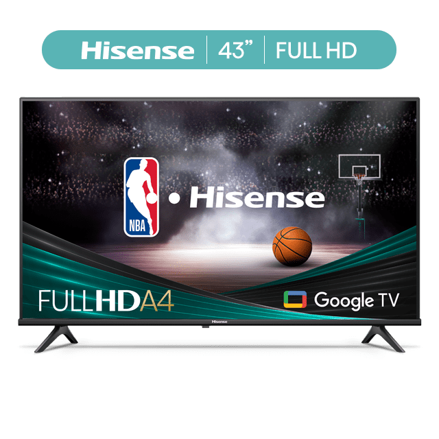 Hisense 43 Inch Class A4 Series FHD 1080p Google Smart TV with Built-in Chromecast (43A4K) - Perfect for Living Rooms, Bedrooms & Small Spaces