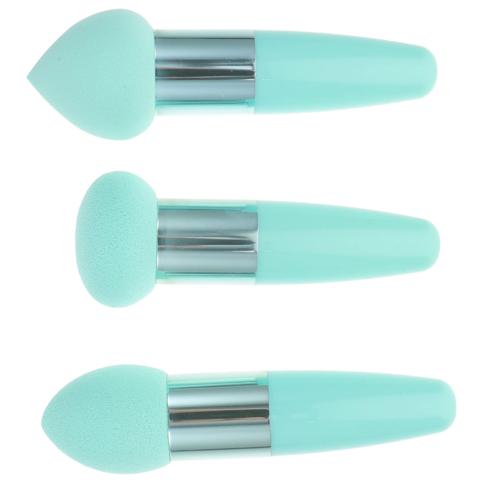 Ciieeo 3Pcs Mushroom Makeup Sponges with Handle - Foundation Blending Beauty Sponge for Liquid, Cream & Powder - Dry & Wet Cosmetic Sponges for Flawless Makeup Application - Perfect for Travel & Everyday Use