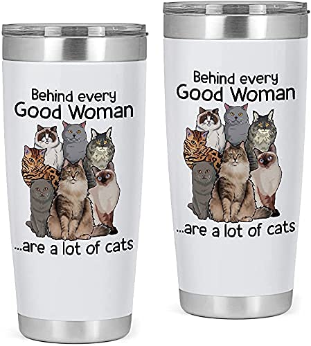 Stainless Steel Cat Tumbler - Insulated Coffee & Tea Travel Mug for Cat Lovers - Funny Cat Quote Gift for Women & Men - Perfect for Father's Day, Mother's Day, Christmas, Thanksgiving, Independence Day - Great for Office, Home, Travel & Outdoor Use