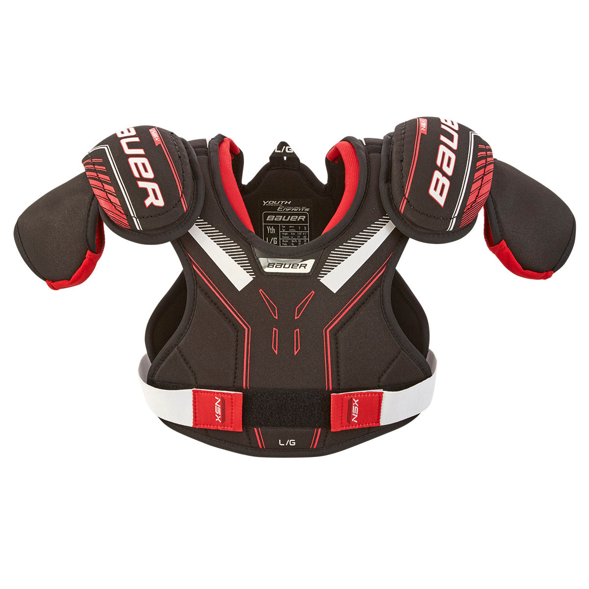 Bauer NSX Youth Hockey Shoulder Pads - Lightweight Protective Gear for Ice Hockey Players - Perfect for Youth Leagues & Practice Sessions