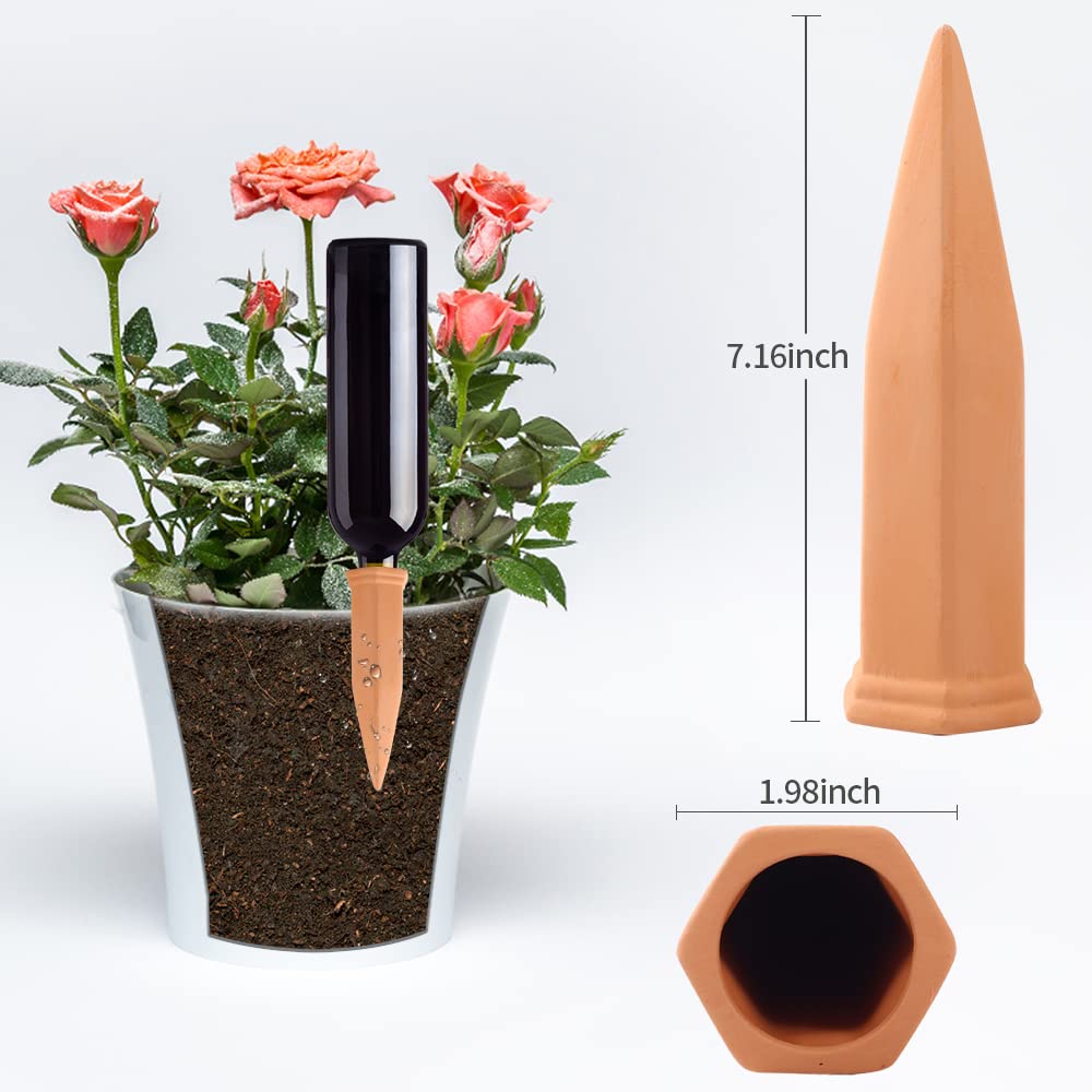 15-Pack Automatic Plant Watering Spikes - Self Watering System for Potted Plants Indoor & Outdoor - Vacation Plant Care Solution for Home, Office & Garden Use