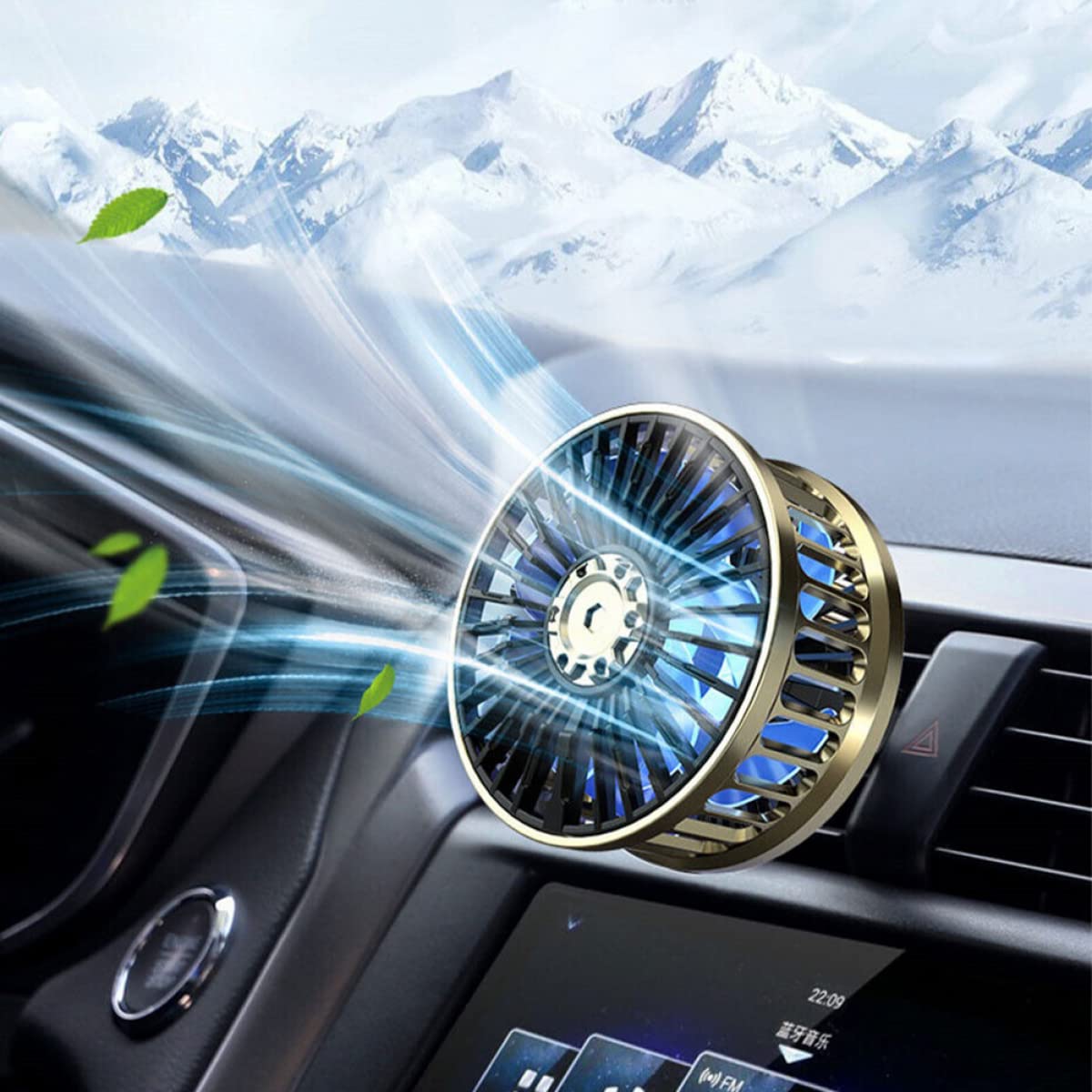 USB Car Fan - 3 Speed Portable Clip-on Vent Fan with 360° Rotation for Strong Cooling | Fits Most Vehicles, SUVs, Trucks & Minivans | Perfect for Road Trips, Commuting & Hot Summer Days