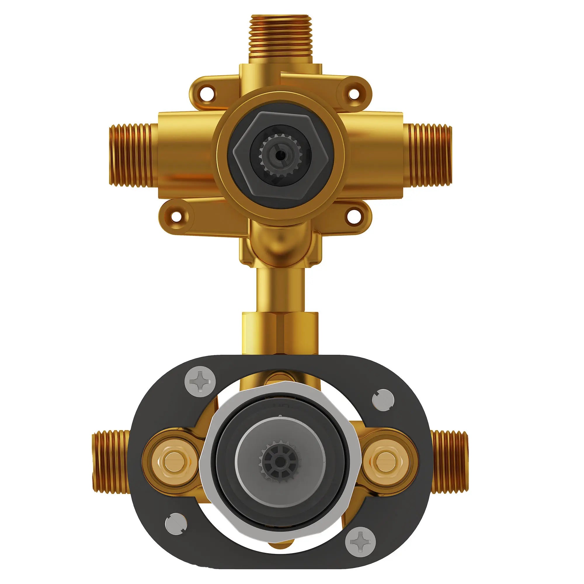 Flash® 3-Way Integrated Shower Diverter Rough-In Valve with Pressure Balance Valve Cartridge - Perfect for Bathroom Remodeling & Multi-Function Shower Systems