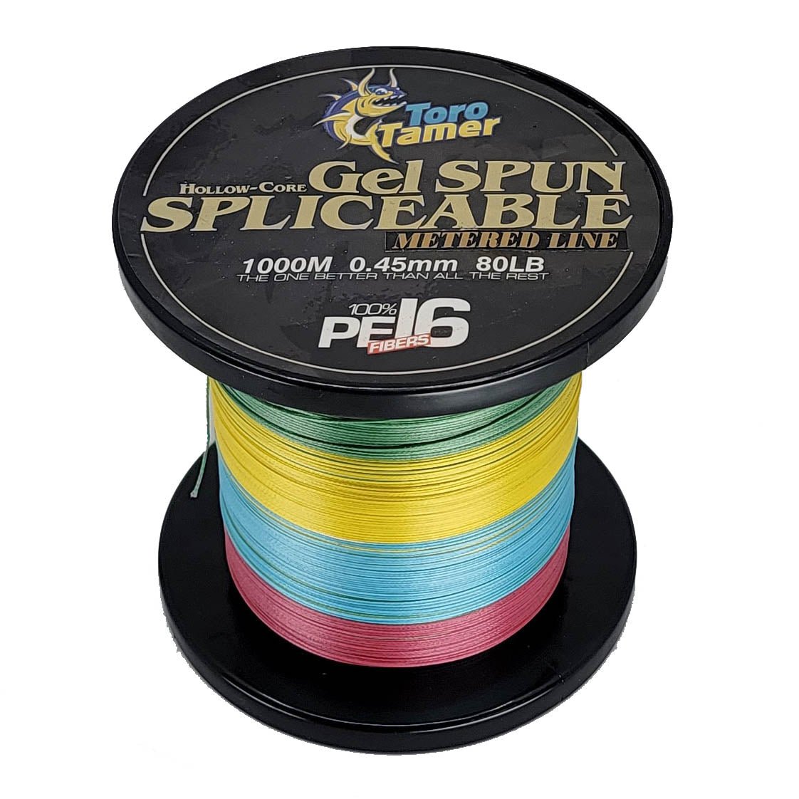 Toro Tamer 16 Strand Hollow Braid Fishing Line - 1000M (3280ft) Durable Saltwater & Freshwater Rope for Offshore Angling and Marine Applications