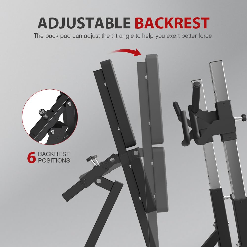 2-in-1 Adjustable Height Standing & Seated Chest Press Machine with Multi-Grip Handles - Home Gym Equipment for Full Chest Workout (Ideal for Small Spaces & Strength Training)