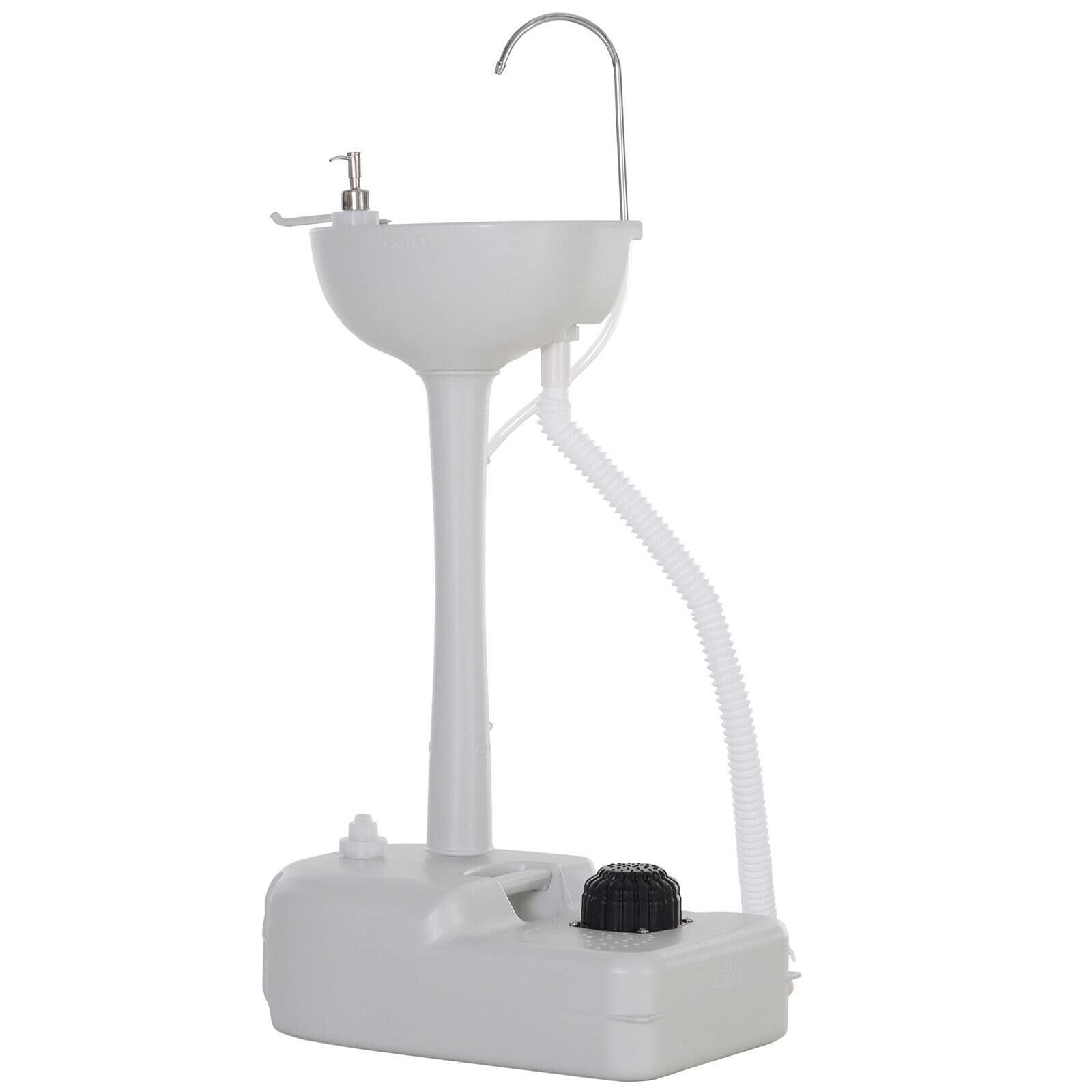 GXP Portable Camping Sink with Towel Holder & Soap Dispenser - Foldable Hand Washing Station with Wheels for Outdoor, RV, Picnic, and Emergency Use