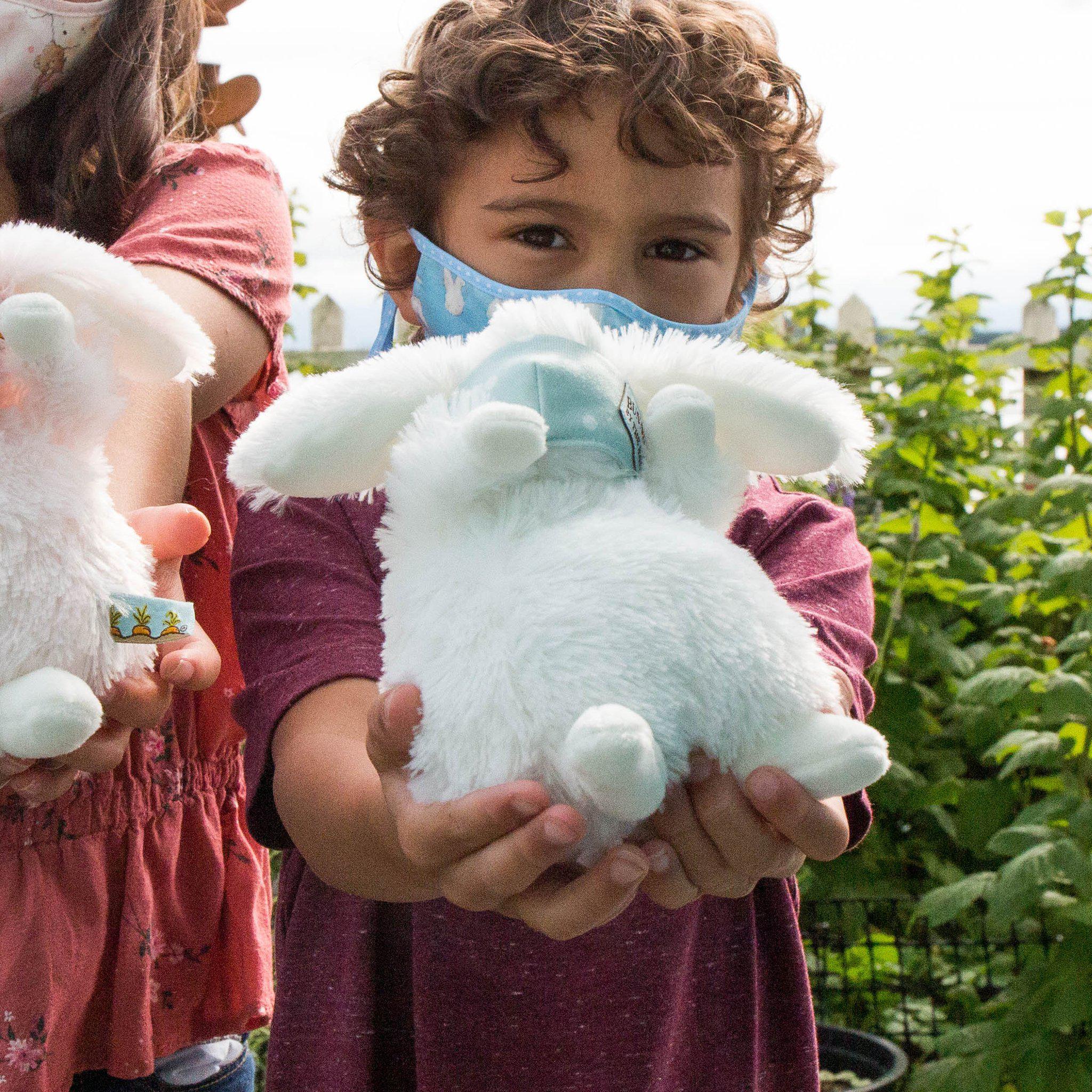 Wee Ittybit Bunny Plush Toy with Face Mask - Cute Collectible Stuffed Animal for Kids & Easter Decorations | Perfect for Gifts, Nursery Decor, and Themed Parties