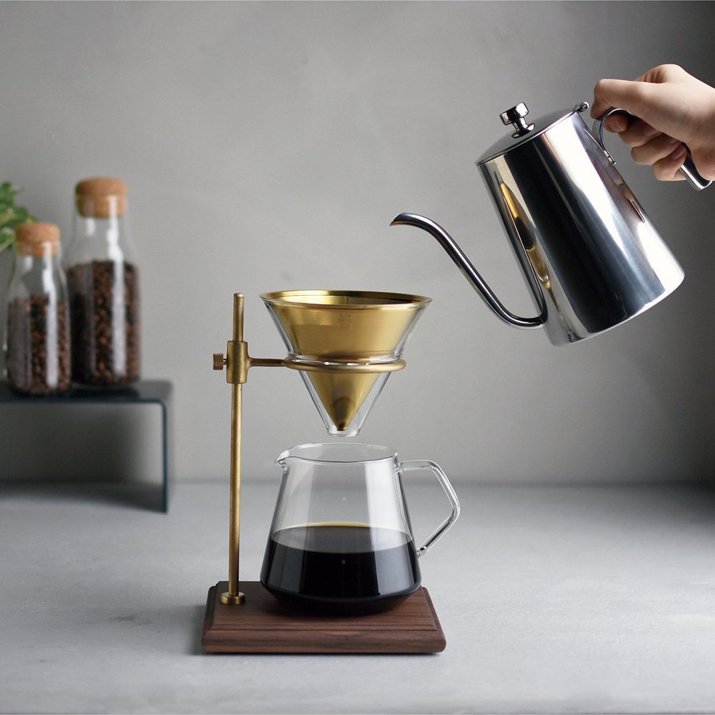 KINTO SCS-S02 Coffee Brewer Stand Set - 4 Cup Drip Coffee Maker with Glass Carafe, Perfect Gift for Coffee Lovers | Ideal for Home, Office & Cafe Use