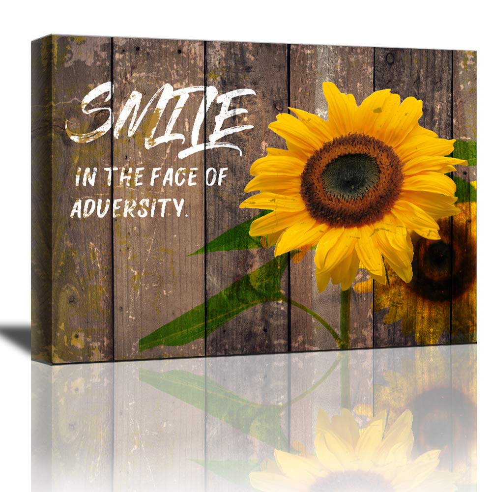 Sunflower Wall Art Canvas for Farmhouse, Living Room & Bedroom Decor