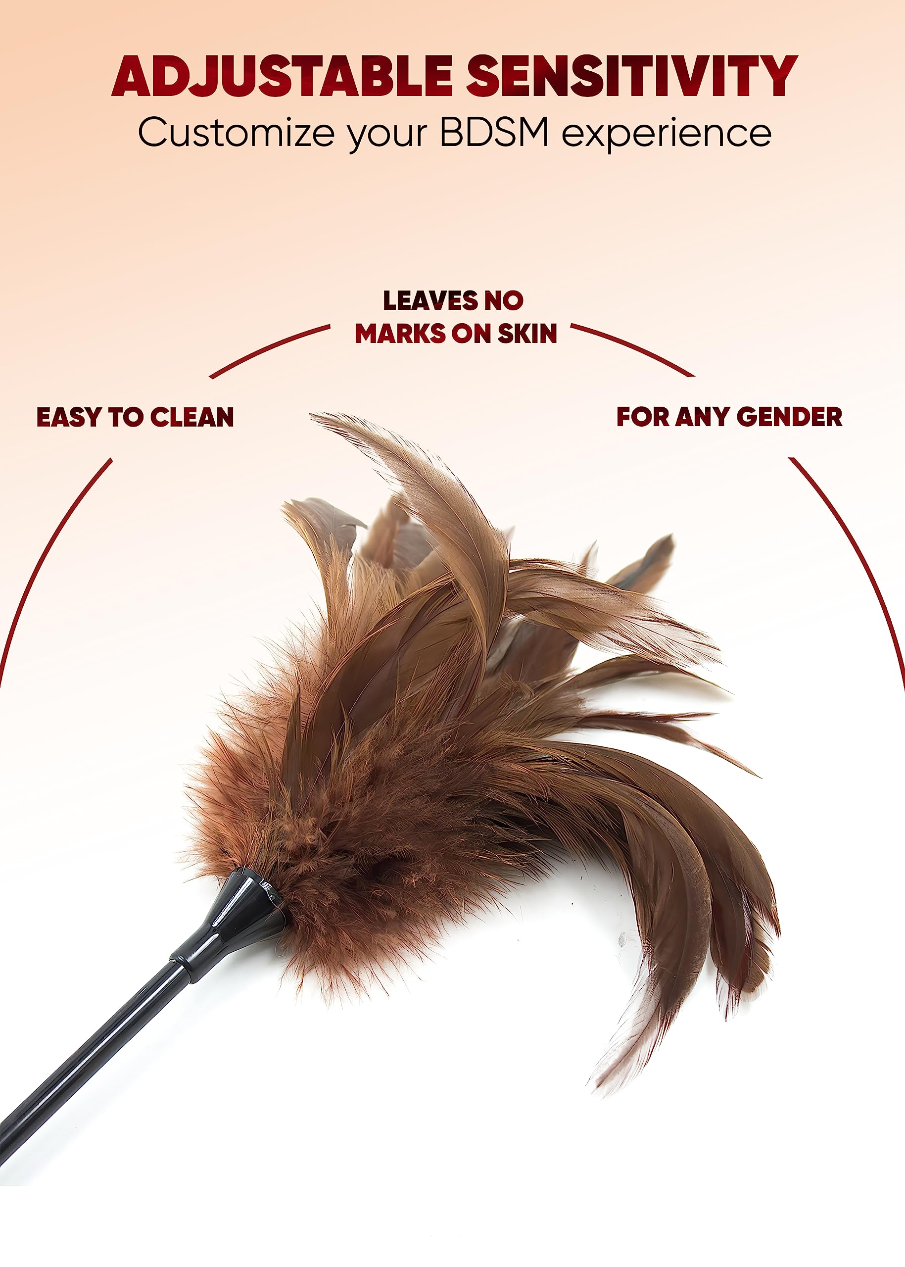 Feather Tickler Adult Toy for Bedroom Play - Sensual Fetish Teaser for Couples