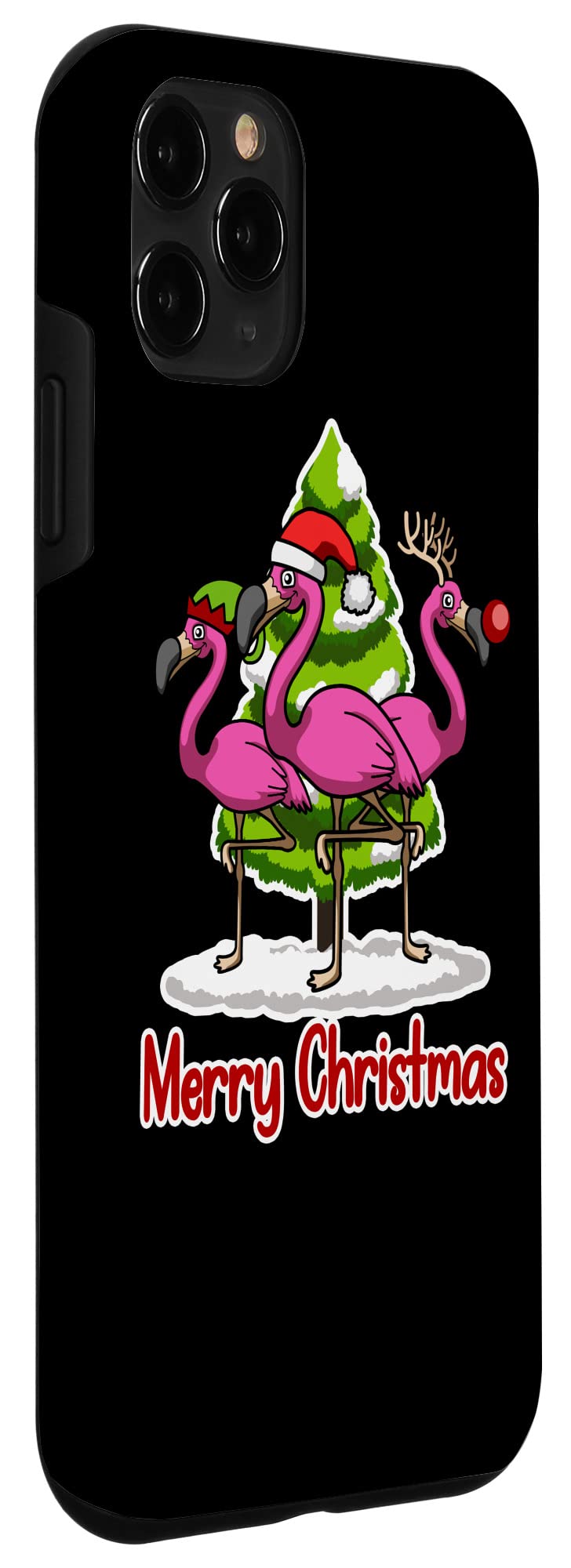 iPhone 11 Pro Christmas Case - Flamingo Santa Reindeer Elf Design for Women Girls & Kids | Perfect Holiday Gift for Xmas Party & Family Gatherings