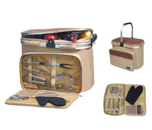 Premium BBQ Grill Tool Set with Stainless Steel Utensils - 5-Piece BBQ Accessories Kit for Grilling, Smoking & Outdoor Cooking - Perfect for Backyard, Camping & Picnics