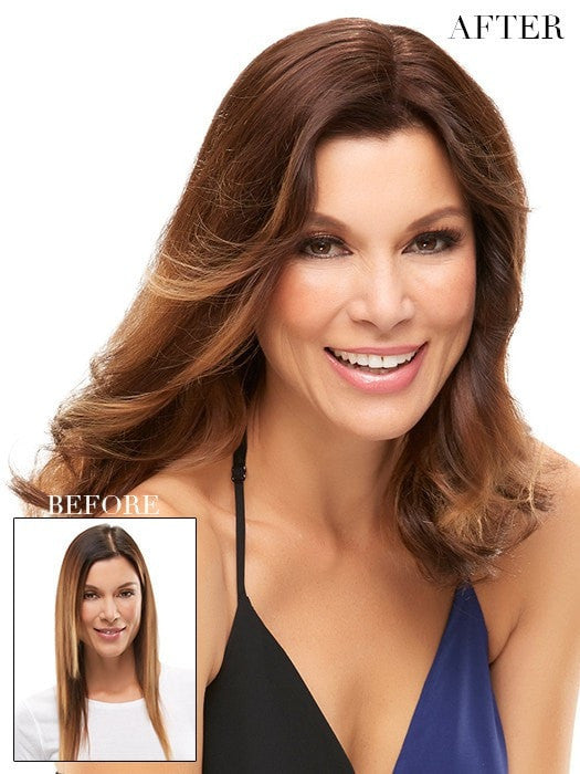 easiPart HH 18 Exclusive Colors | Remy Human Hair Topper (Mono Top) for Thinning Hair | Natural-Looking Hair Solution for Women | Perfect for Daily Wear & Special Occasions