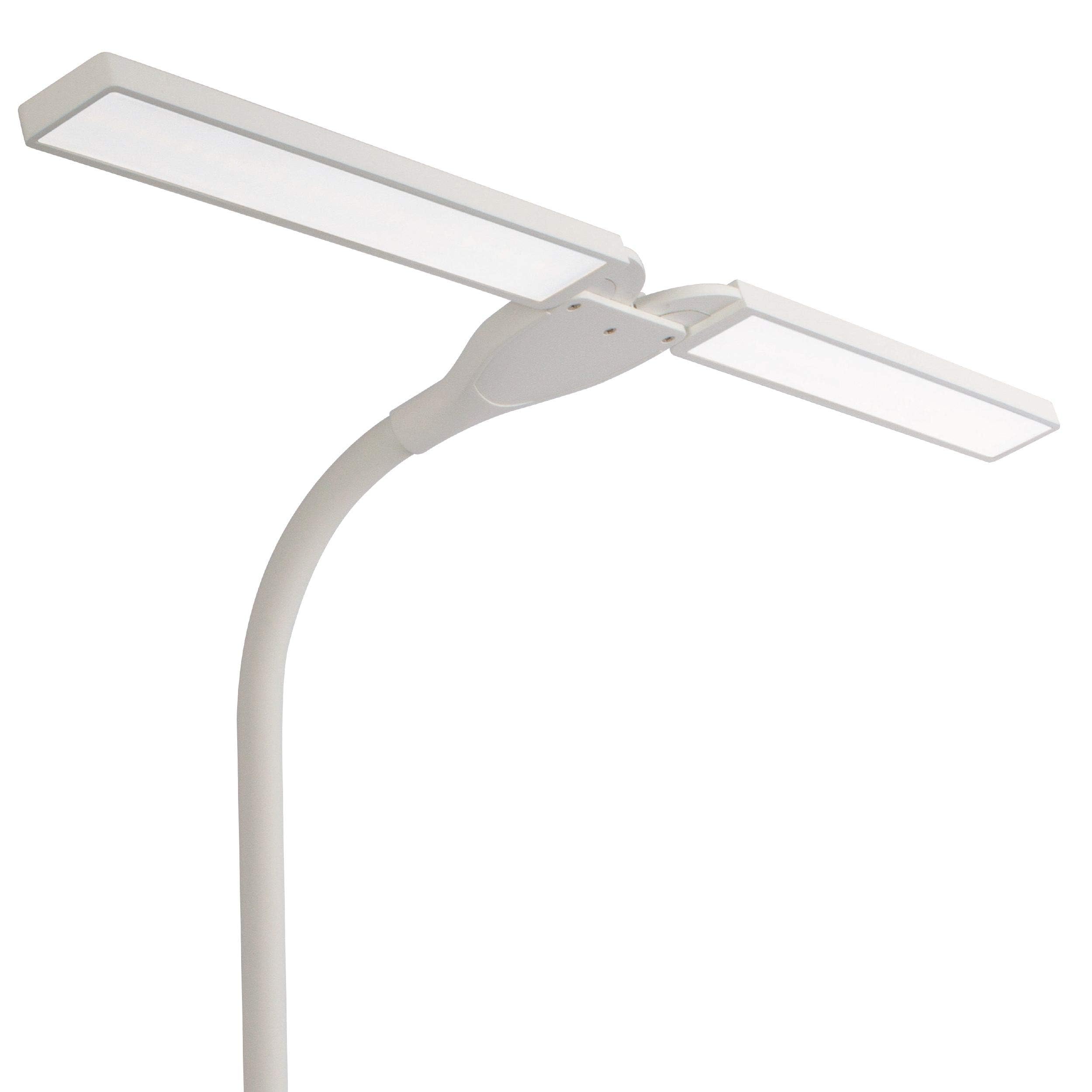 OttLite Dual Shade LED Desk Lamp with 3 Color Temperature Modes - Adjustable Neck & Touch Controls for Crafting, Sewing, Reading - Auto Shut-Off Timer Perfect for Home Office, Study & Hobby Rooms