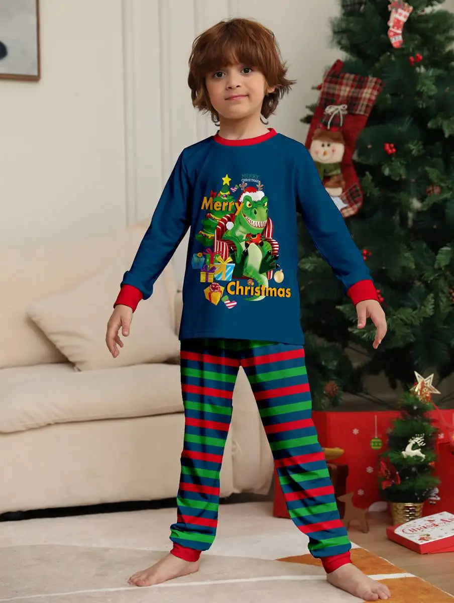 Dinosaur Matching Family Christmas Pajamas Set - Cozy Holiday Pjs for Kids & Adults - Perfect for Christmas Morning & Family Photos
