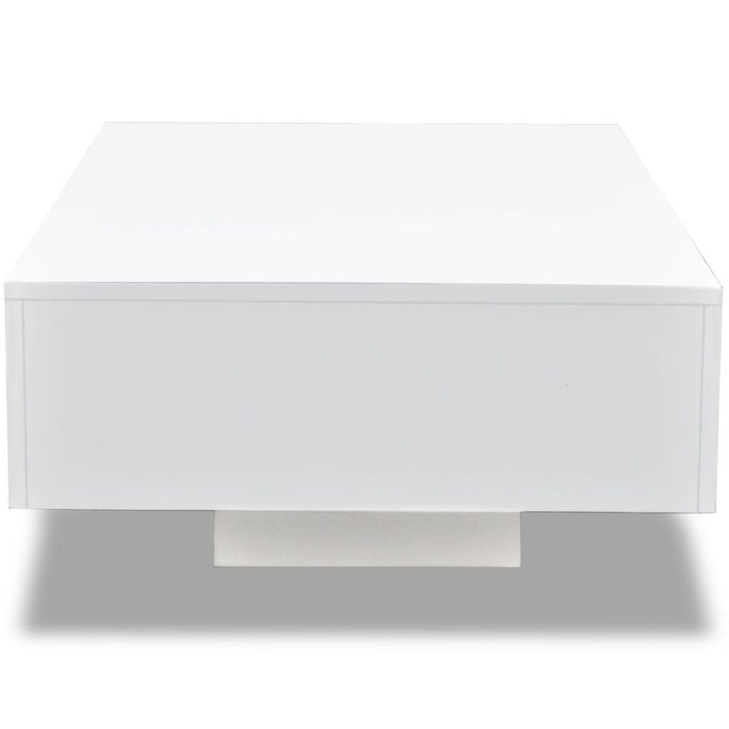 Modern White High Gloss Coffee Table - 33.5