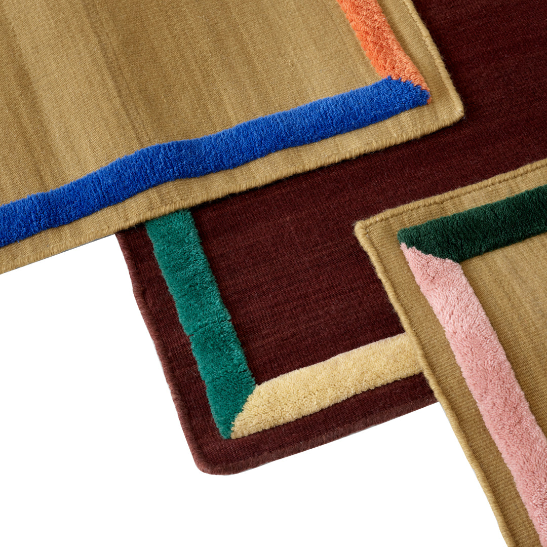 Framed AP13 AP14 Rug - Modern Handmade Area Rug for Living Room, Bedroom, and Office Decor - Perfect for Home and Office Interior Design