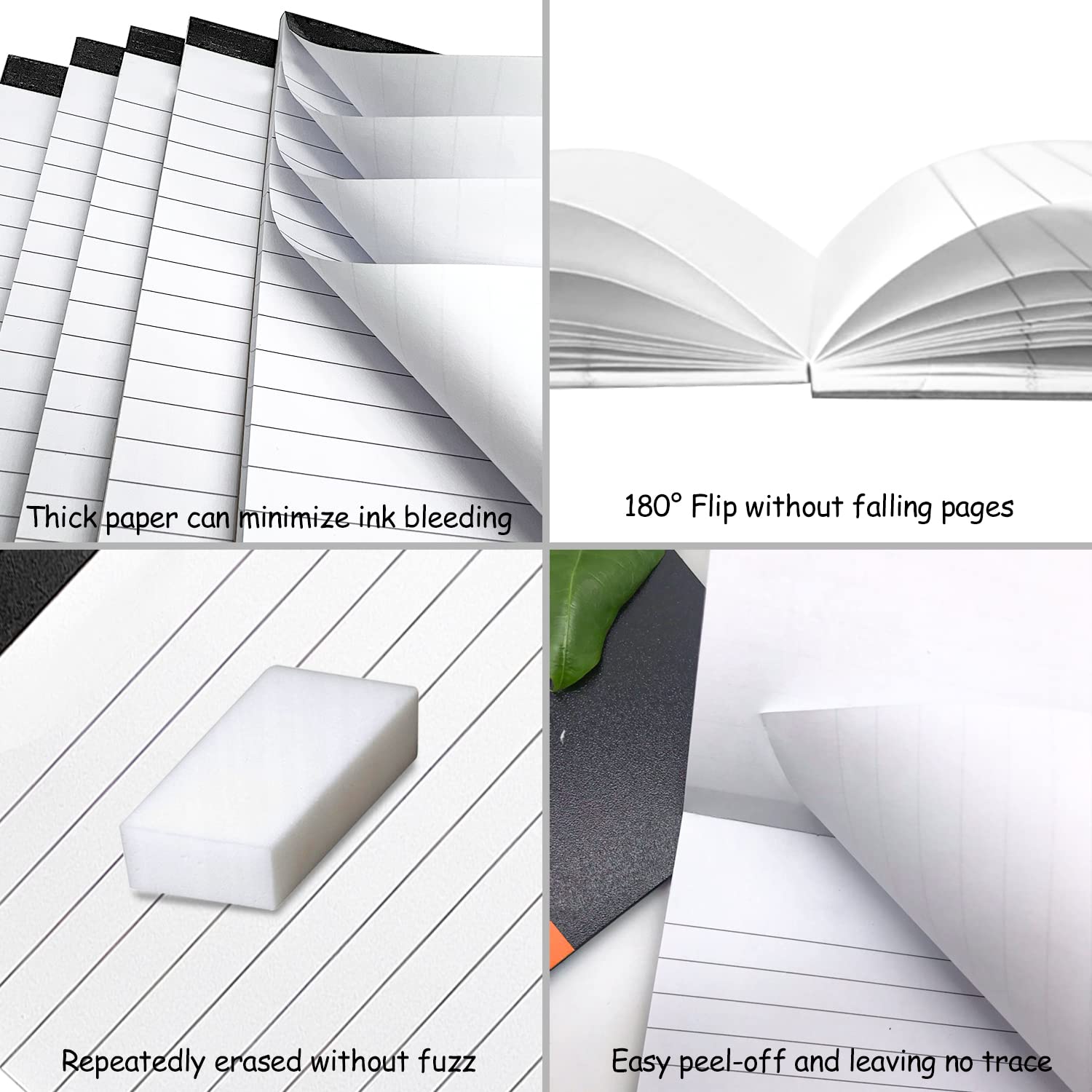 Premium 4x6-Inch Ruled Notepads for Work & Daily Planning - 30 Sheets of Thick Bright White Paper - Pack of 6 - Perfect for Office Tasks, To-Do Lists & Journaling