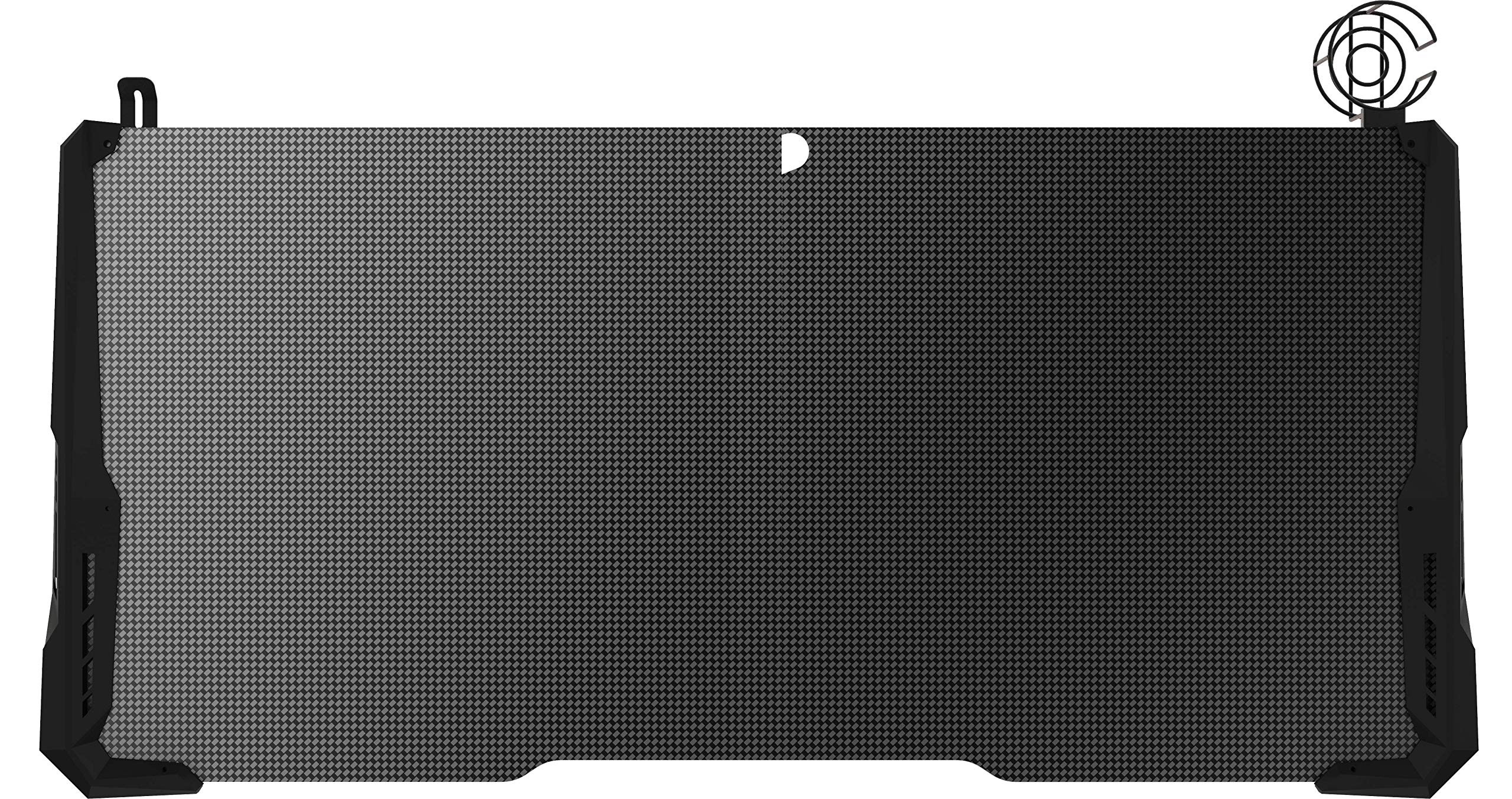 GAMDIAS Zeus Large Gaming Desk with Carbon Fiber Surface - Home Office Computer Table & Gamer Workstation with Cup & Headset Holder (Black/Red) - Perfect for PC Gaming Setup, Streaming & Remote Work