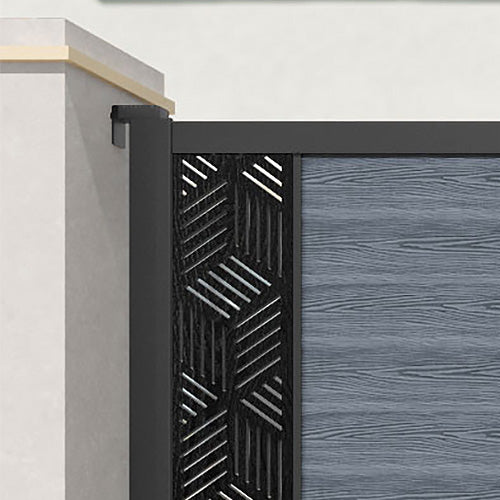 Classic Cubed Straight Top Driveway Gate in Anthracite - Durable End Screen Design for Enhanced Security & Curb Appeal | Perfect for Residential & Commercial Properties