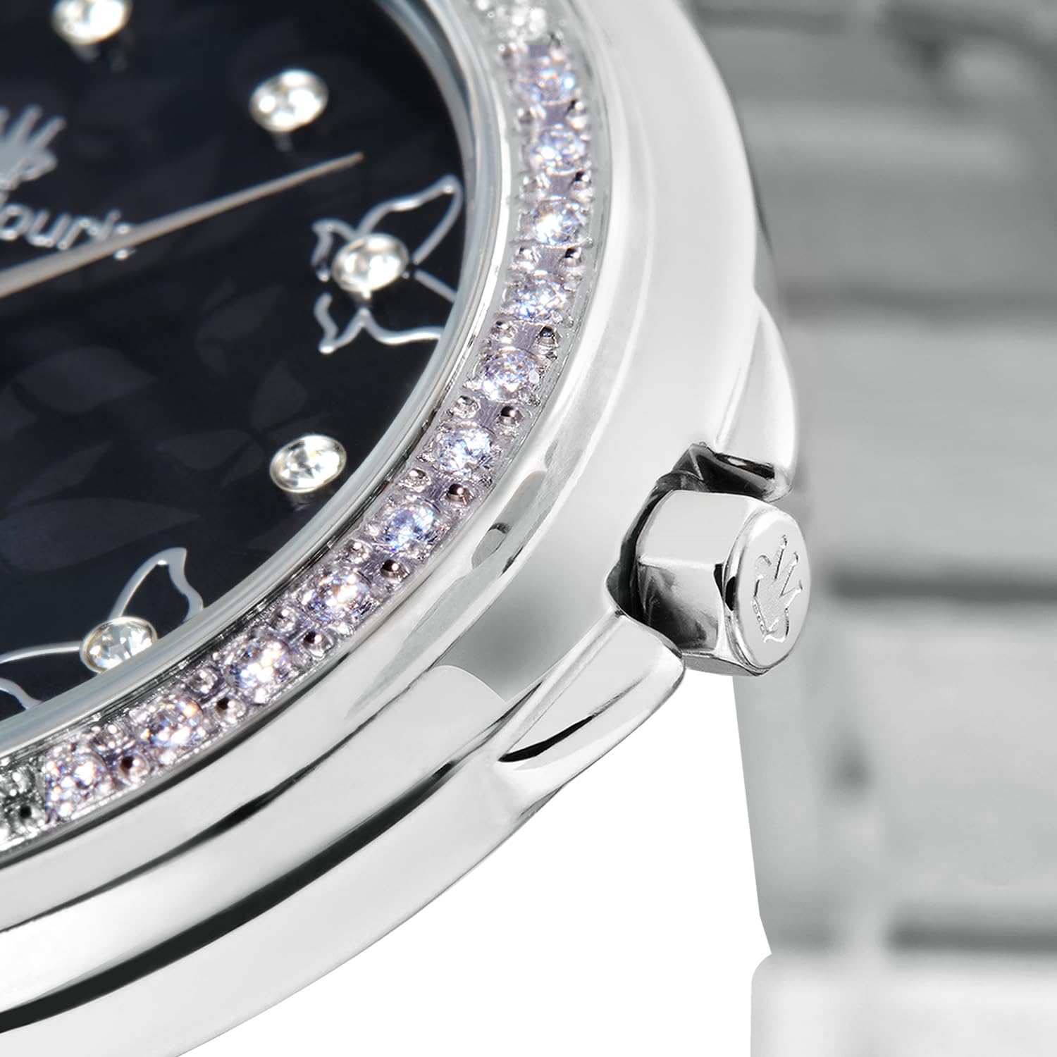 René Mouris Papillon Women's Luxury Watch - 36mm 316L Stainless Steel Case, Sapphire Coated Crystal, 50M Waterproof - Elegant Dress Watch for Business, Party & Everyday Wear