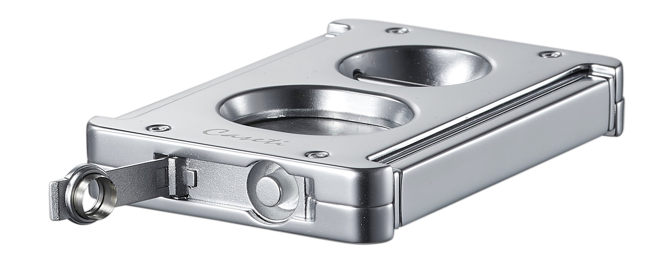Premium Caseti Trident X 3-in-1 Cigar Cutter - Stainless Steel Chrome Finish for Perfect Cuts | Ideal for Cigar Enthusiasts & Gifts | Home, Office & Outdoor Use