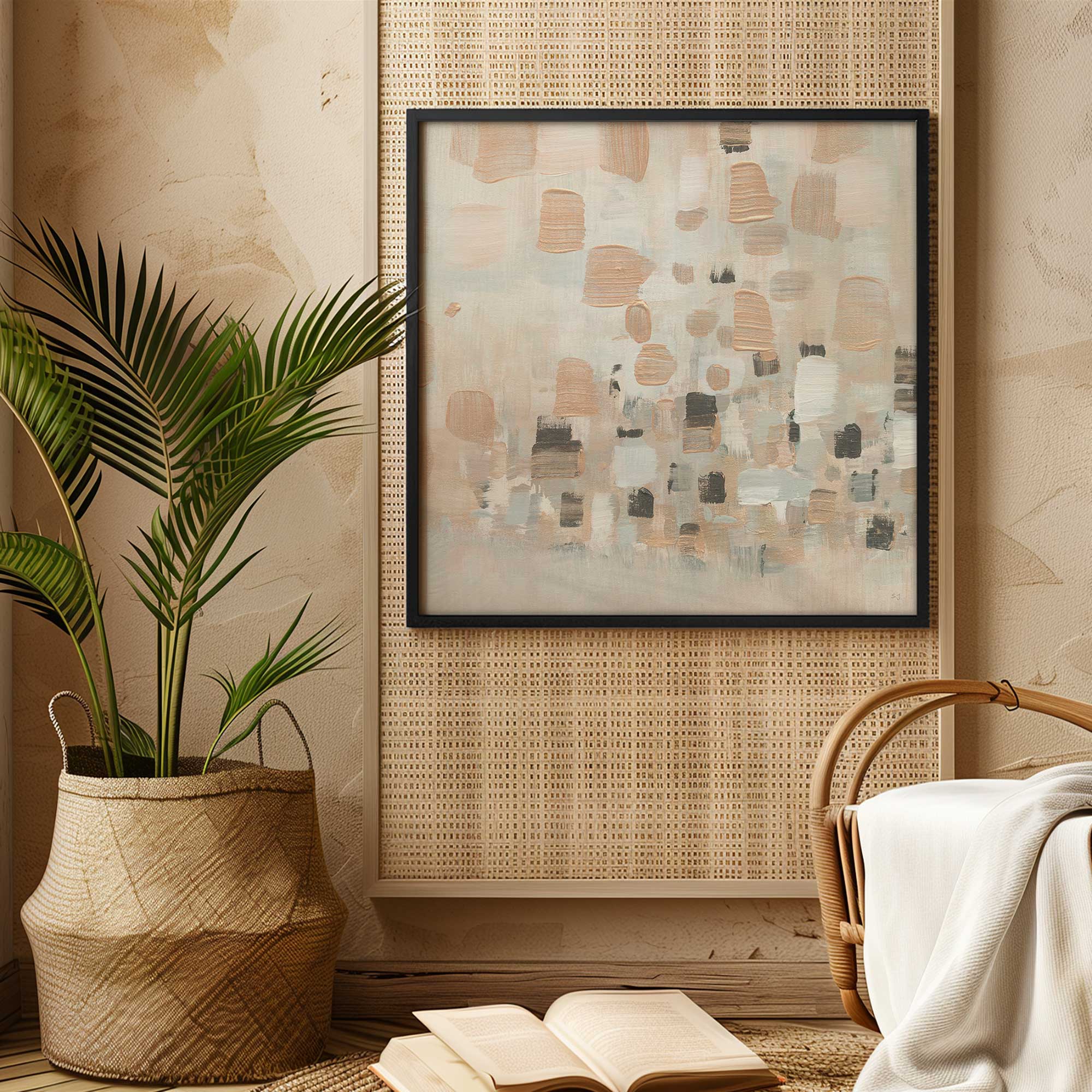 Earthen Harmony Abstract Print Wall Art - Modern Boho Home Decor for Living Room, Bedroom & Office