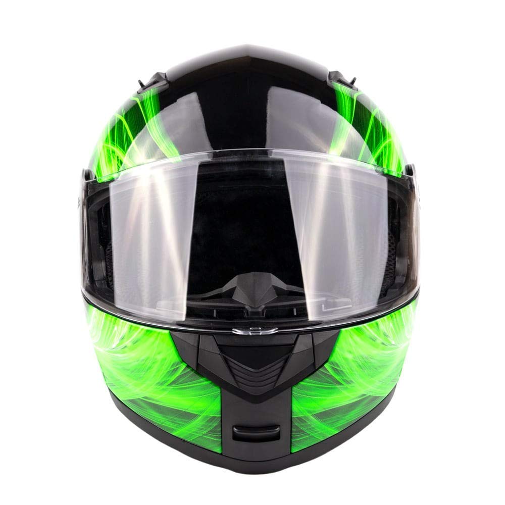 DOT Approved Modular Motorcycle Helmet for Adults - Full Face Flip Up Design with Retractable Sunglasses (Typhoon TH158) - Perfect for Commuting, Touring & Adventure Riding