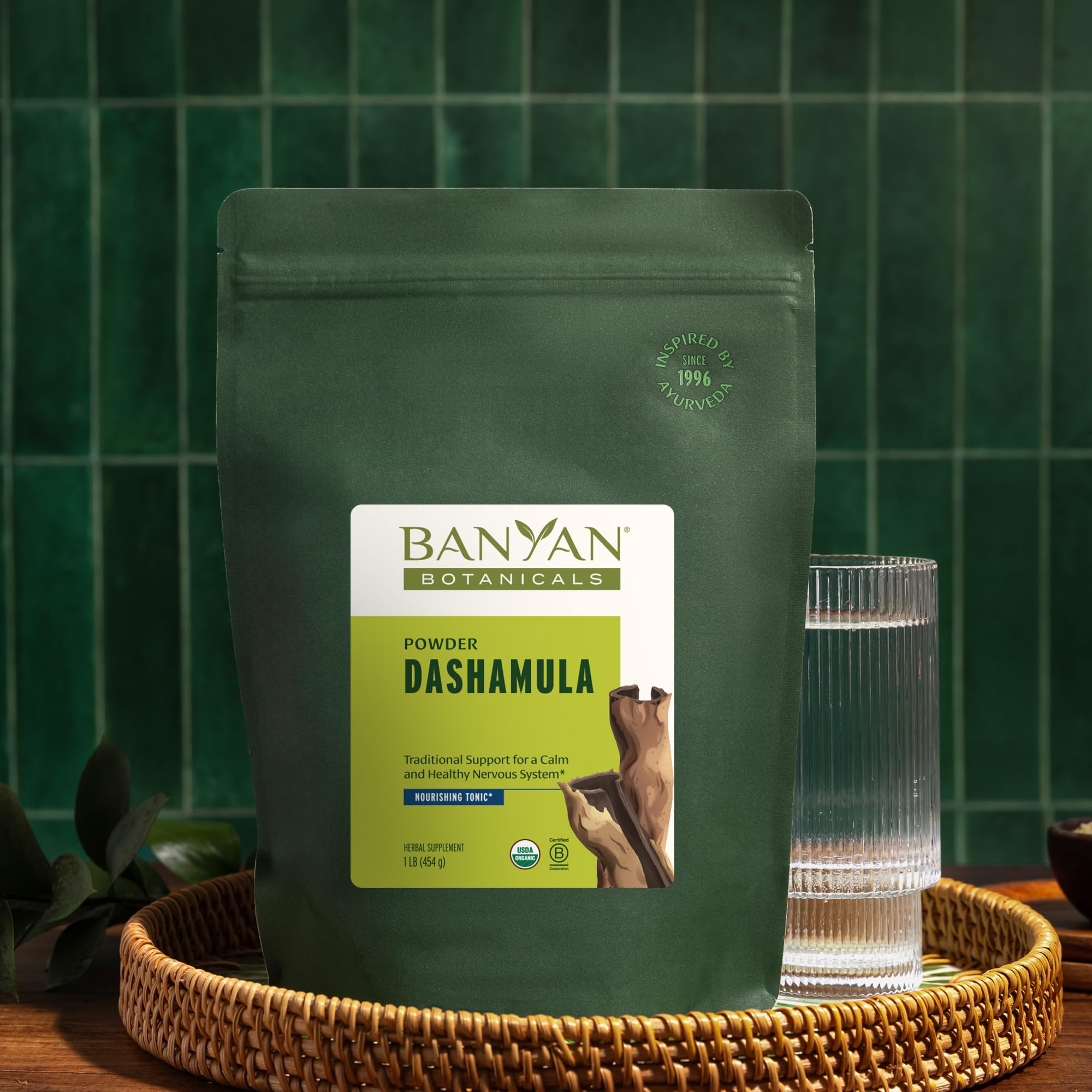 Banyan Botanicals Dashamula Powder - Organic Ayurvedic Stress Relief Supplement with Gokshura & Bilva Fruit - 1 lb - Certified Organic, Non-GMO, Vegan, Gluten Free - Supports Relaxation & Sleep for Busy Lifestyles