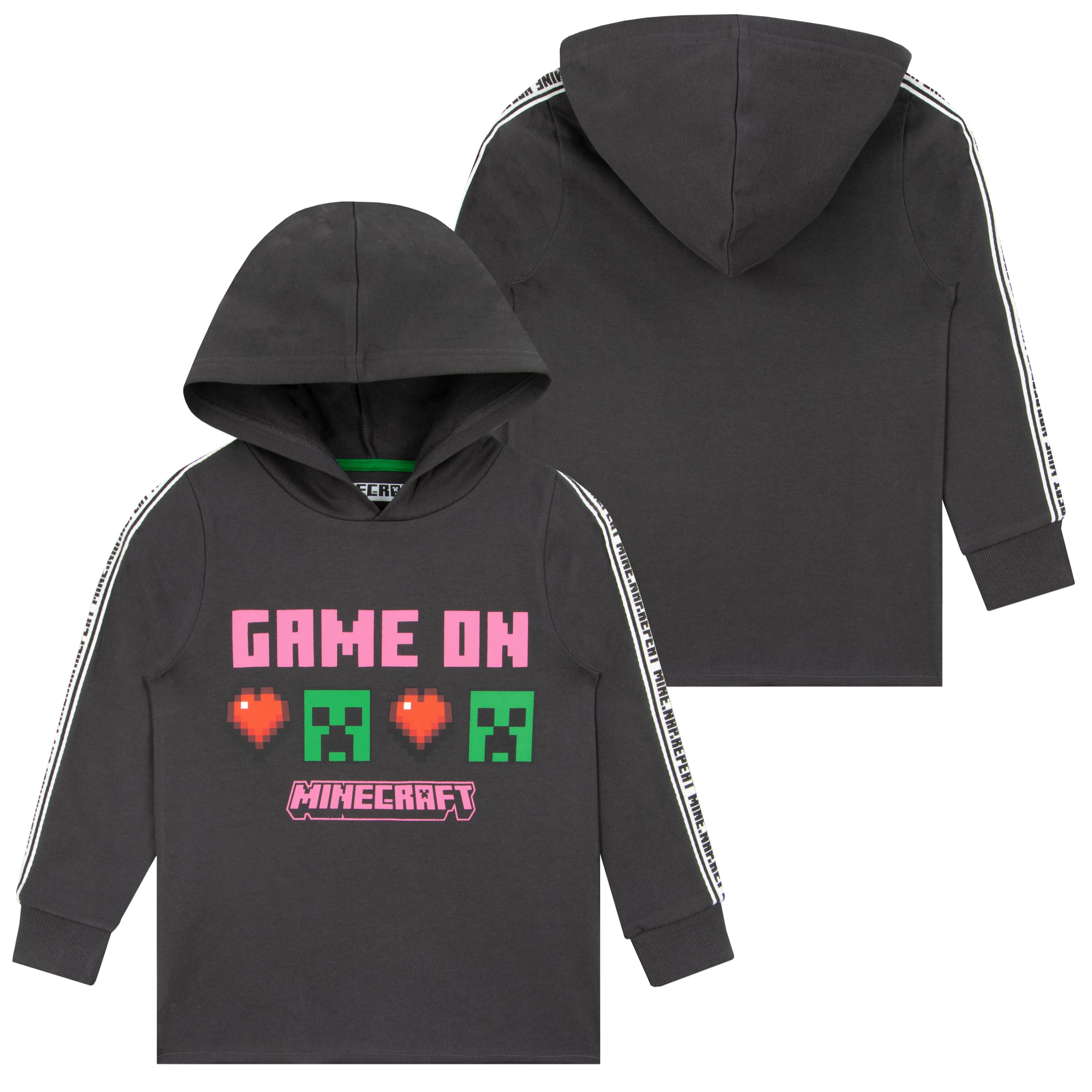 Minecraft Creeper Hoodie for Girls - Gaming Themed Pullover Sweatshirt in Sizes 6-14 | Perfect for Cosplay, Birthday Gifts & Gaming Events