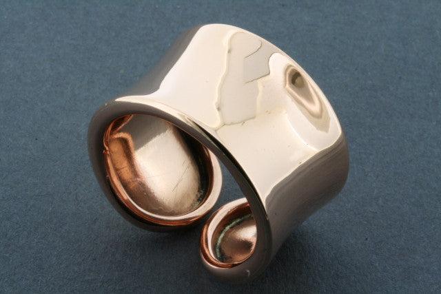 Concave Copper Ring for Jewelry Making - Handcrafted Hammered Metal Rings for DIY Crafts, Boho Style Accessories - Perfect for Earrings, Necklaces & Bracelets