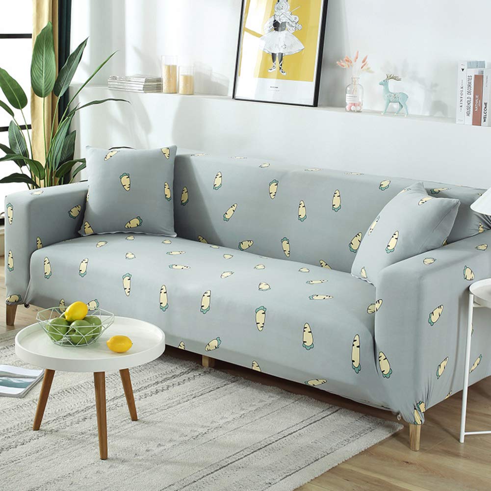 Nileco Elastic Sofa Cover - Universal 4 Seasons Non-Slip Fabric Couch Slipcover for 190-230cm (75-91inch) Couches - Perfect for Living Room, Home Decor & Pet Protection