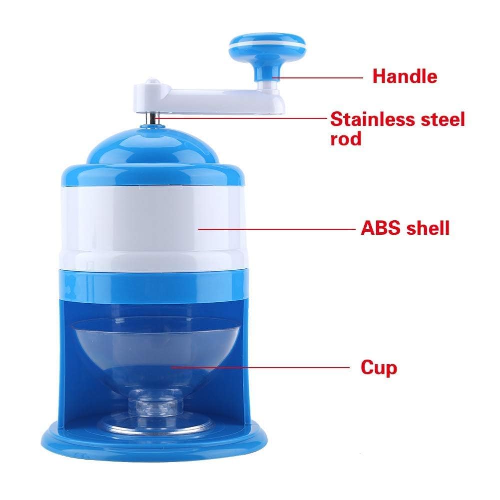 Portable Manual Ice Crusher Machine - Countertop Ice Shaver for Snow Cones, Slushies & Cocktails | Includes Free Ice Cube Trays | Perfect for Home Bars, Parties & Summer Treats