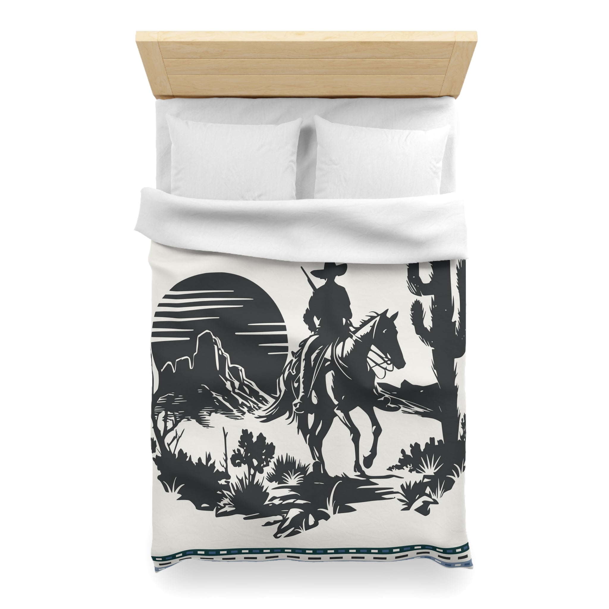 Premium Western Duvet Cover Set - Queen/King/Twin/Full Size, Lightweight Polyester with Hidden Zipper Closure | Perfect for Bedroom Decor, Guest Rooms & Western-Themed Home Styling