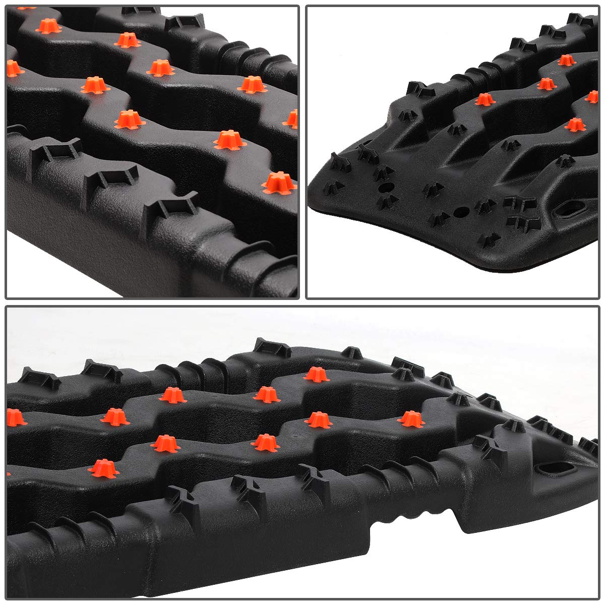 Auto Dynasty Off-Road Recovery Tracks - Heavy Duty Sand Snow Mud Traction Boards for 4x4 Trucks & SUVs | Anti-Skid Tire Ladder for Vehicle Rescue in Extreme Terrain