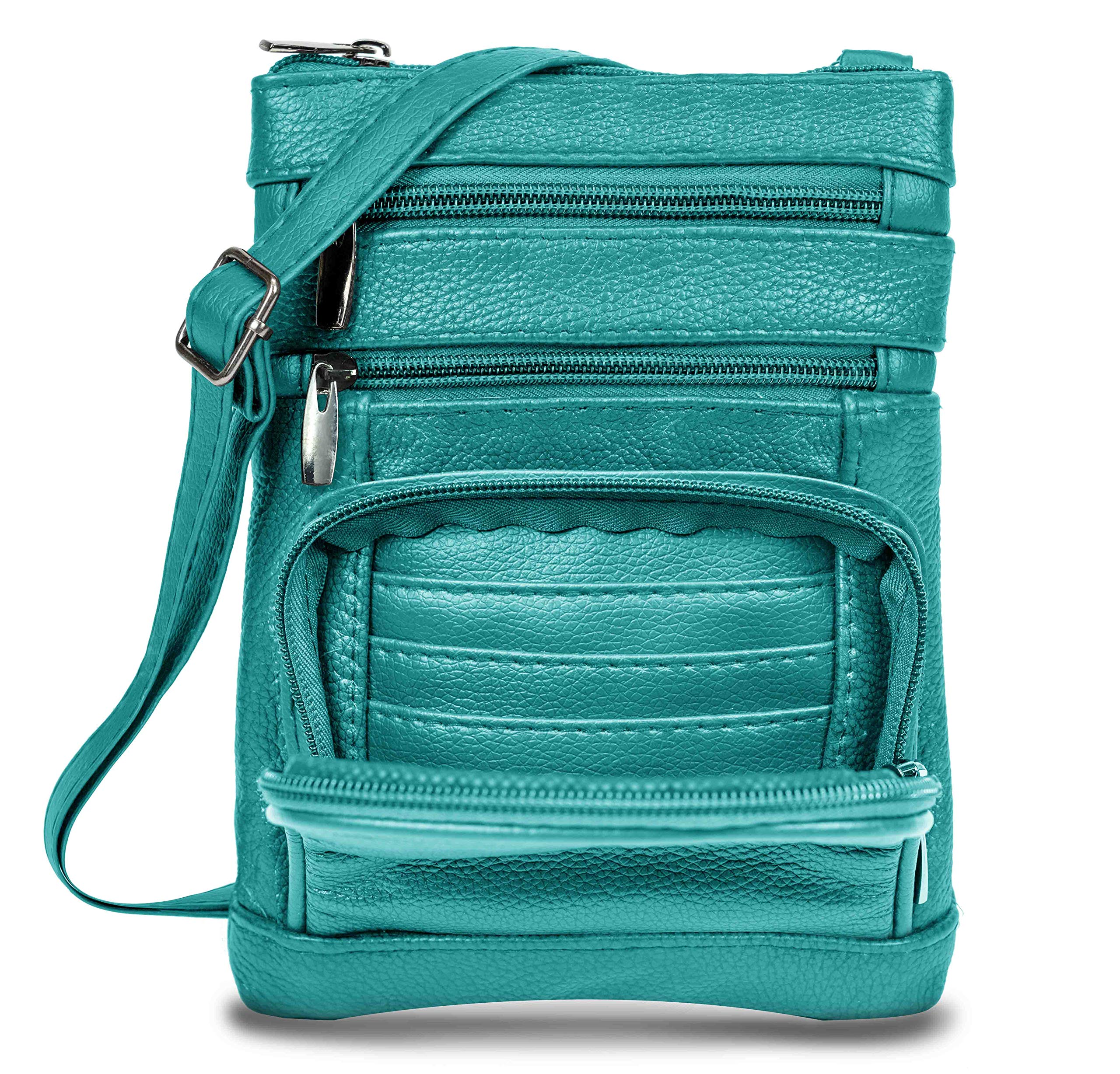 Krediz Genuine Leather Crossbody Bag for Women - Adjustable Strap, Multiple Pockets, Soft & Durable - Perfect for Everyday Use, Travel, Shopping & Work Commute