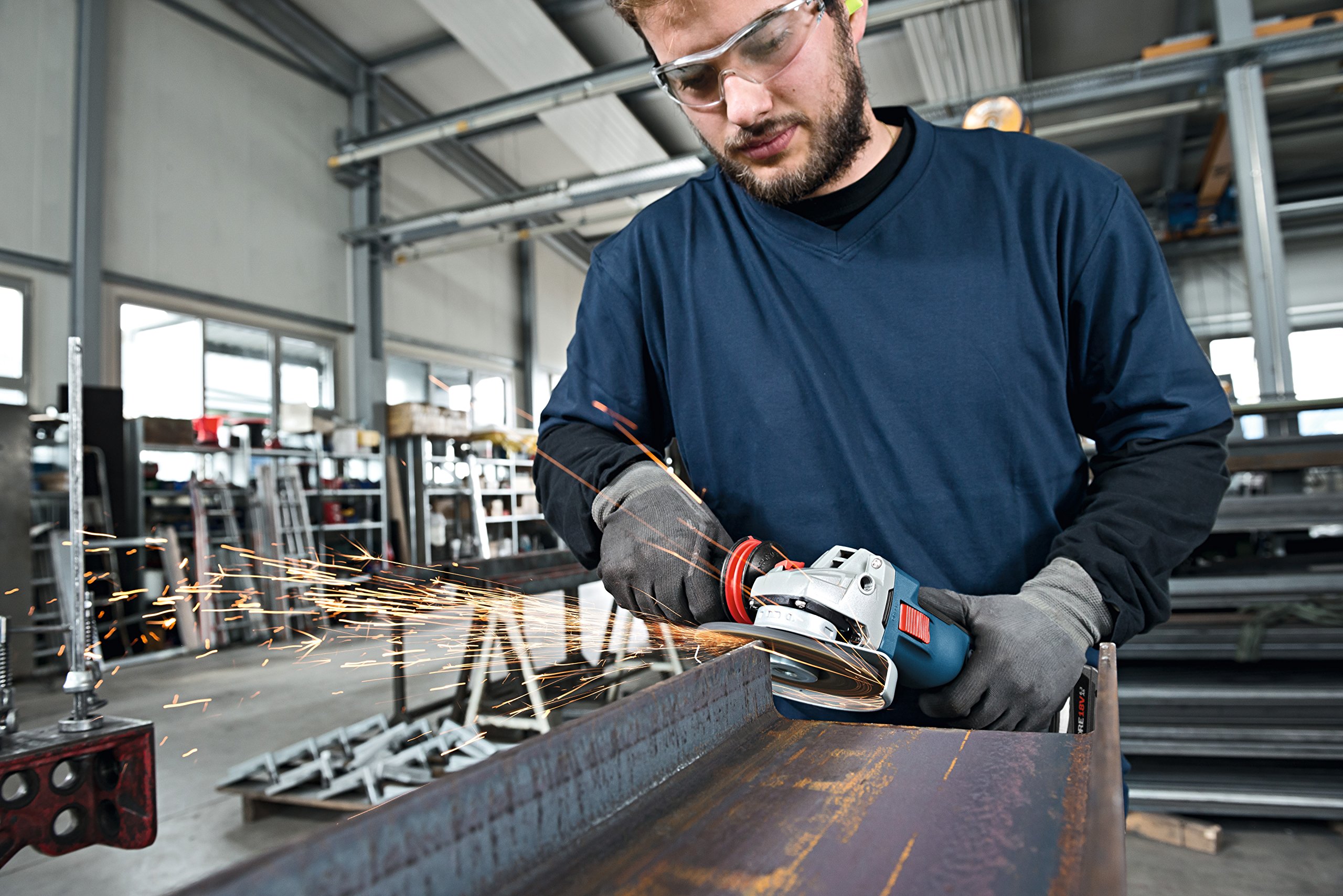 Bosch 18V EC Brushless Connected-Ready 4.5 Inch Angle Grinder (Bare Tool) GWS18V-45CN - Perfect for Metal Cutting, Grinding & Polishing in Construction & DIY Projects