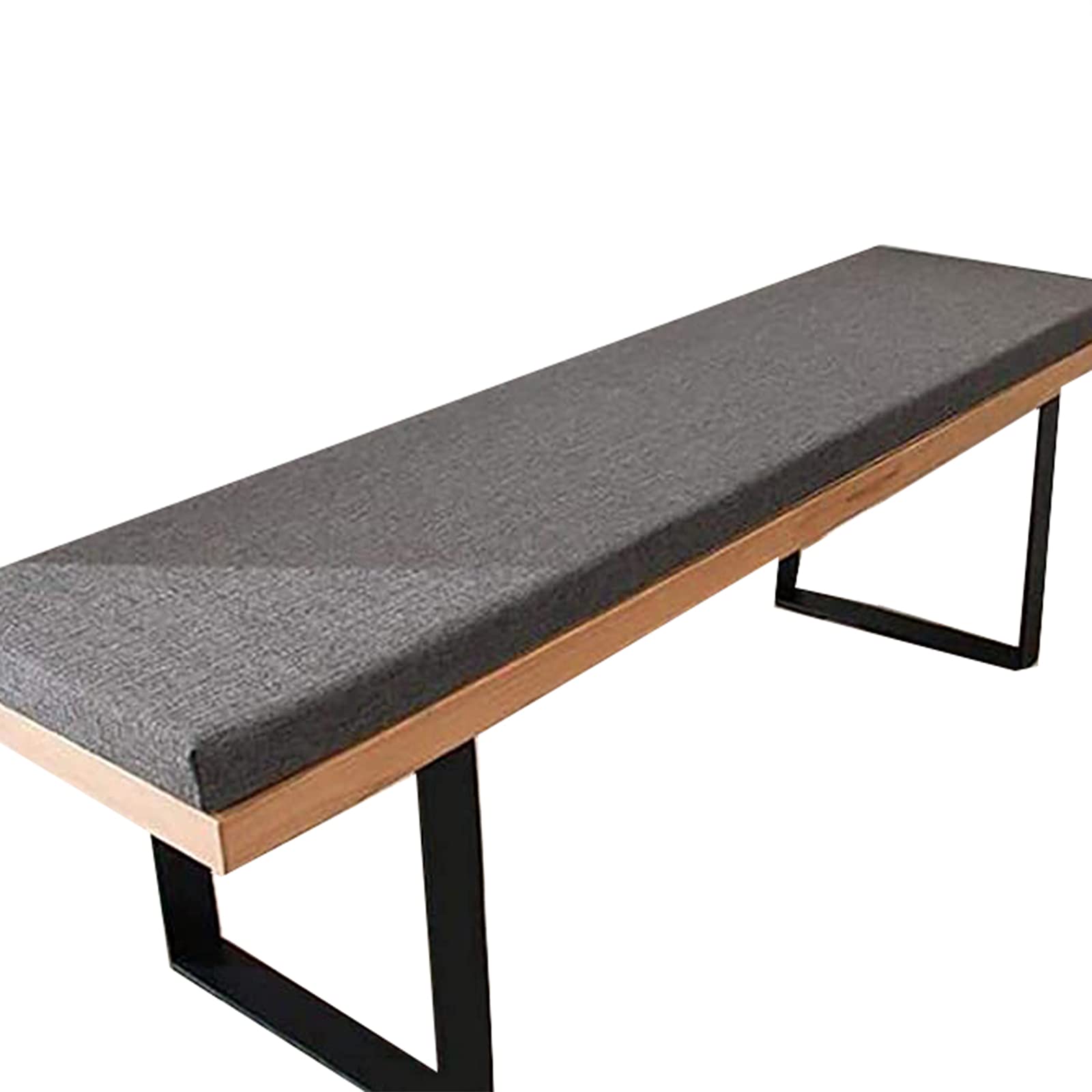 Outdoor Patio Garden Bench Cushion - 59x16 Inch Non-Slip Rectangular Sofa Cushion for 2-Seater Chairs, Indoor/Outdoor Furniture, Bay Window Replacement - Dark Gray - Perfect for Backyard, Deck, Porch & Sunroom Comfort