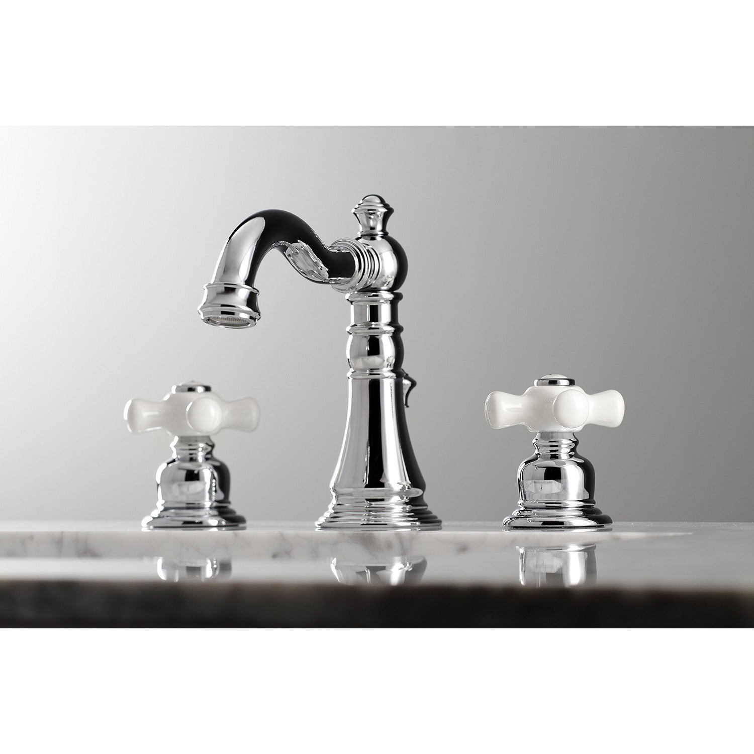 American Classic FSC1971PX 3-Hole Widespread Bathroom Faucet with Pop-Up Drain - Polished Chrome Finish - Perfect for Modern Bathroom Vanities and Powder Rooms