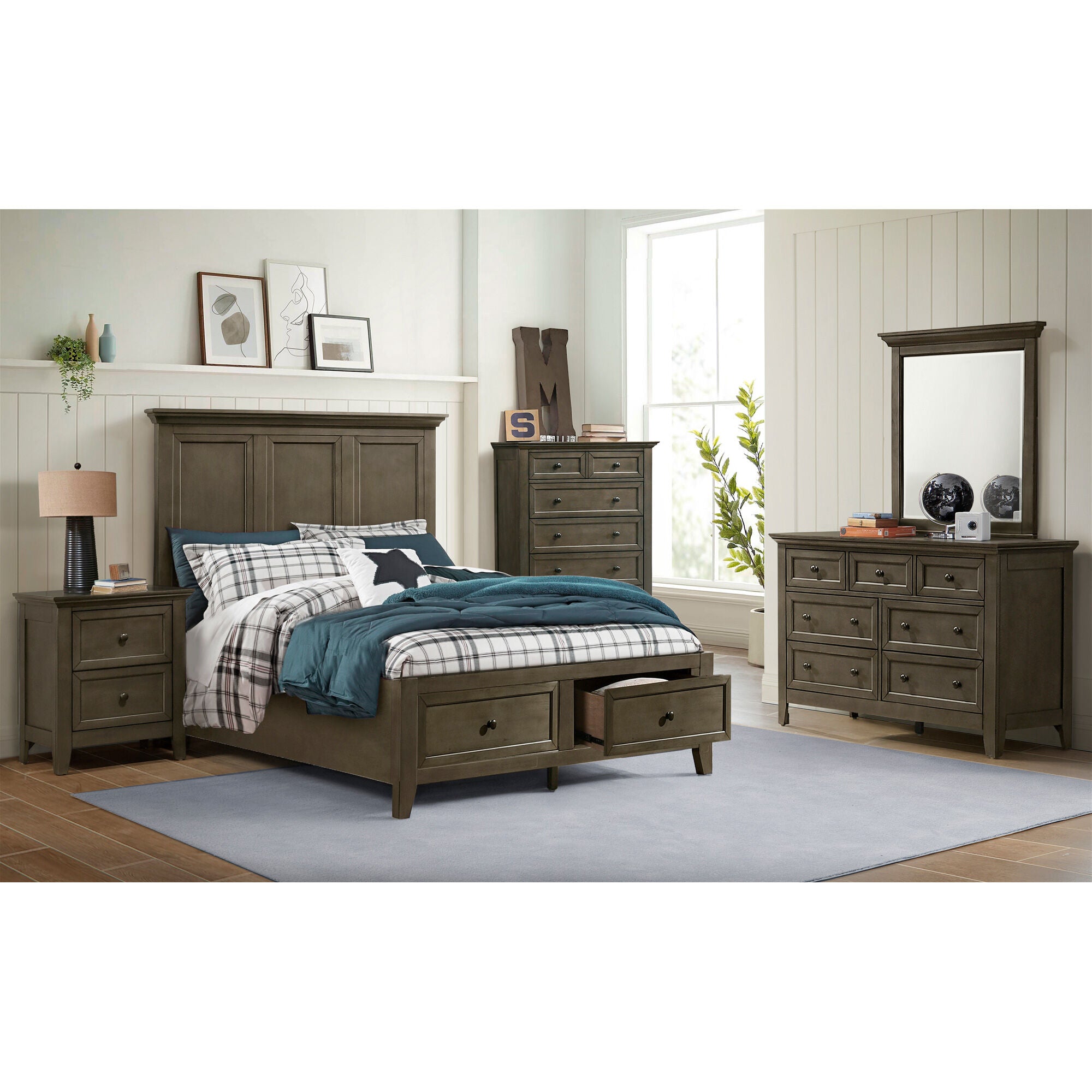San Mateo 4-Piece Youth Storage Room Set - Kids' Bedroom Furniture Organizer for Toys, Books & Clothes - Perfect for Small Spaces & Shared Rooms